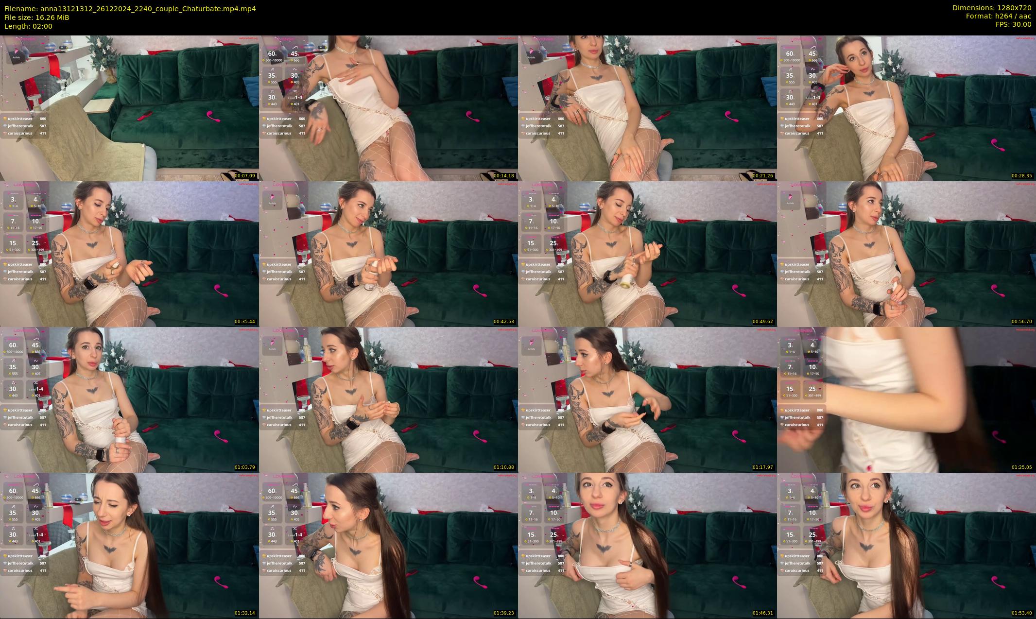 anna13121312 — 2 minute Chaturbate couple cam show recording, 720p, Dec 26, 2024