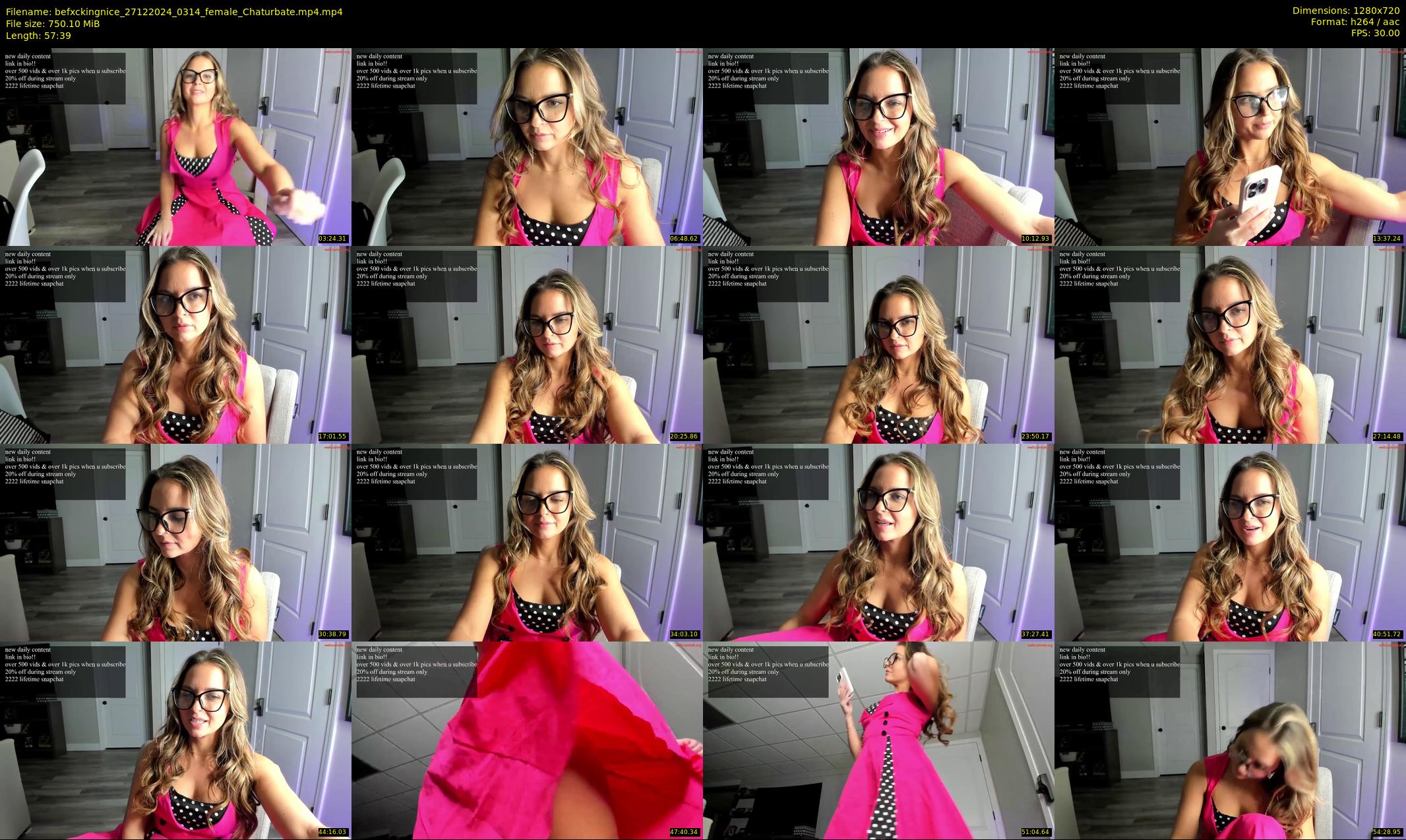 befxckingnice — 58 minute Chaturbate female cam show recording, 720p, Dec 27, 2024