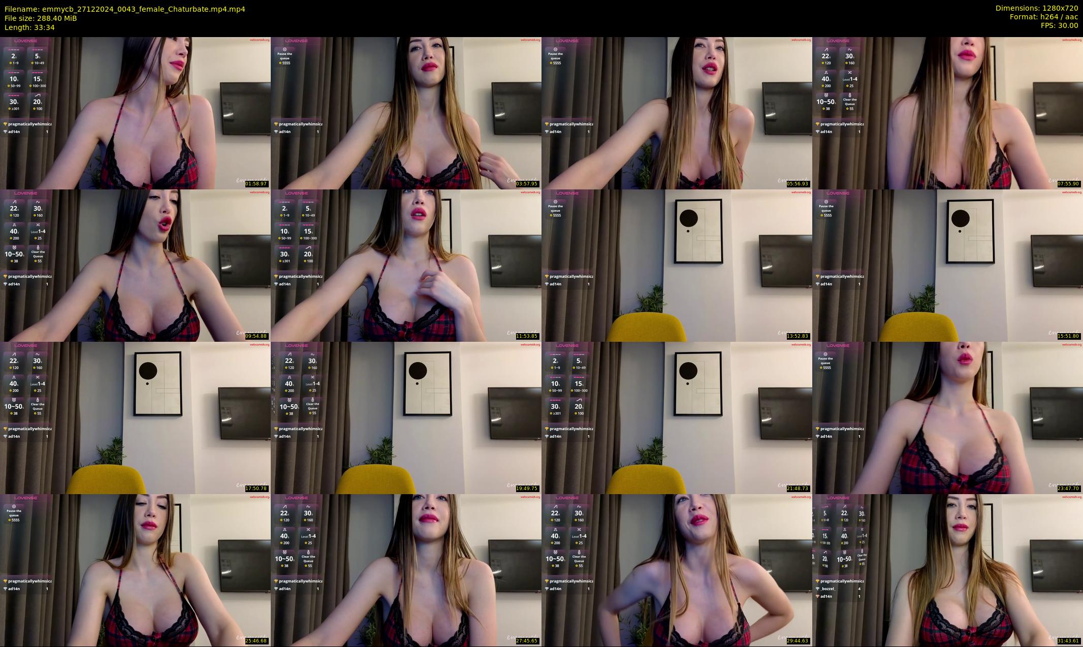 emmycb — 34 minute Chaturbate female cam show recording, 720p, Dec 27, 2024