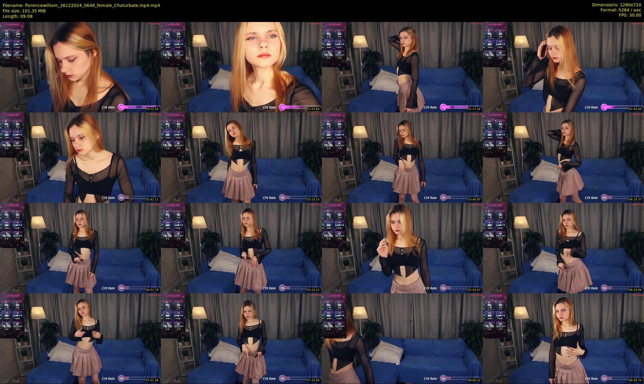 florencewilliam — 10 minute Chaturbate female cam show recording, 720p, Dec 26, 2024