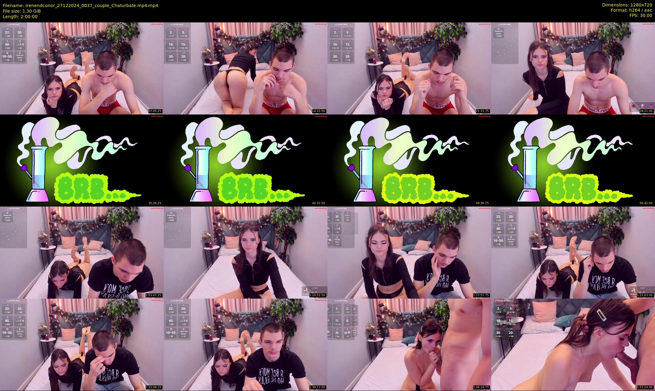 irenendconor — 120 minute Chaturbate couple cam show recording, 720p, Dec 27, 2024