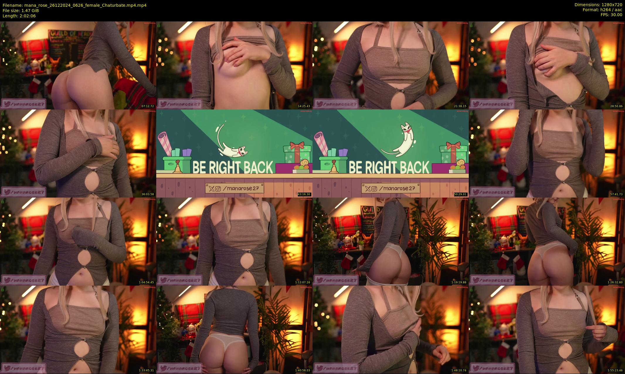 mana_rose — 123 minute Chaturbate female cam show recording, 720p, Dec 26, 2024