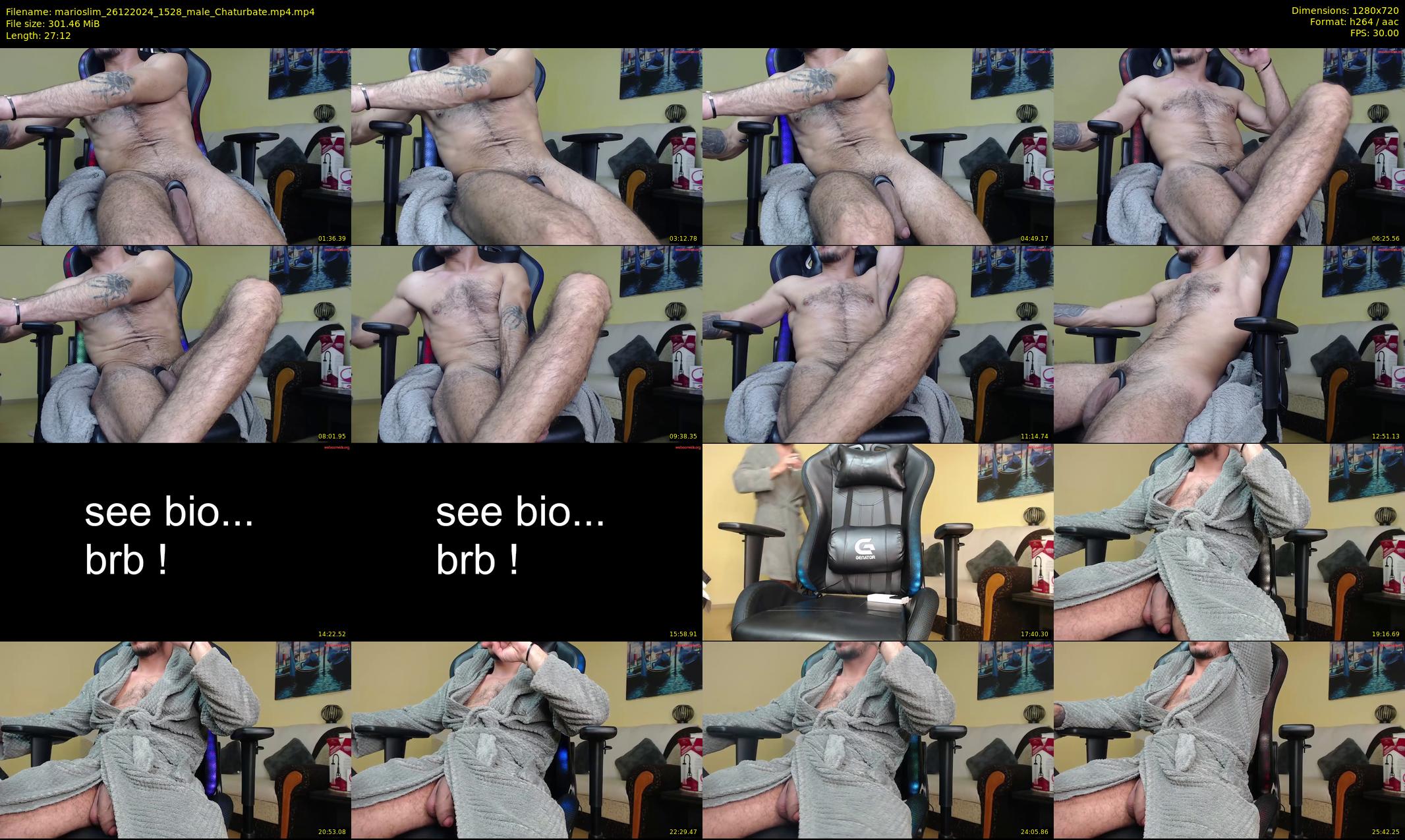 marioslim — 28 minute Chaturbate male cam show recording, 720p, Dec 26, 2024
