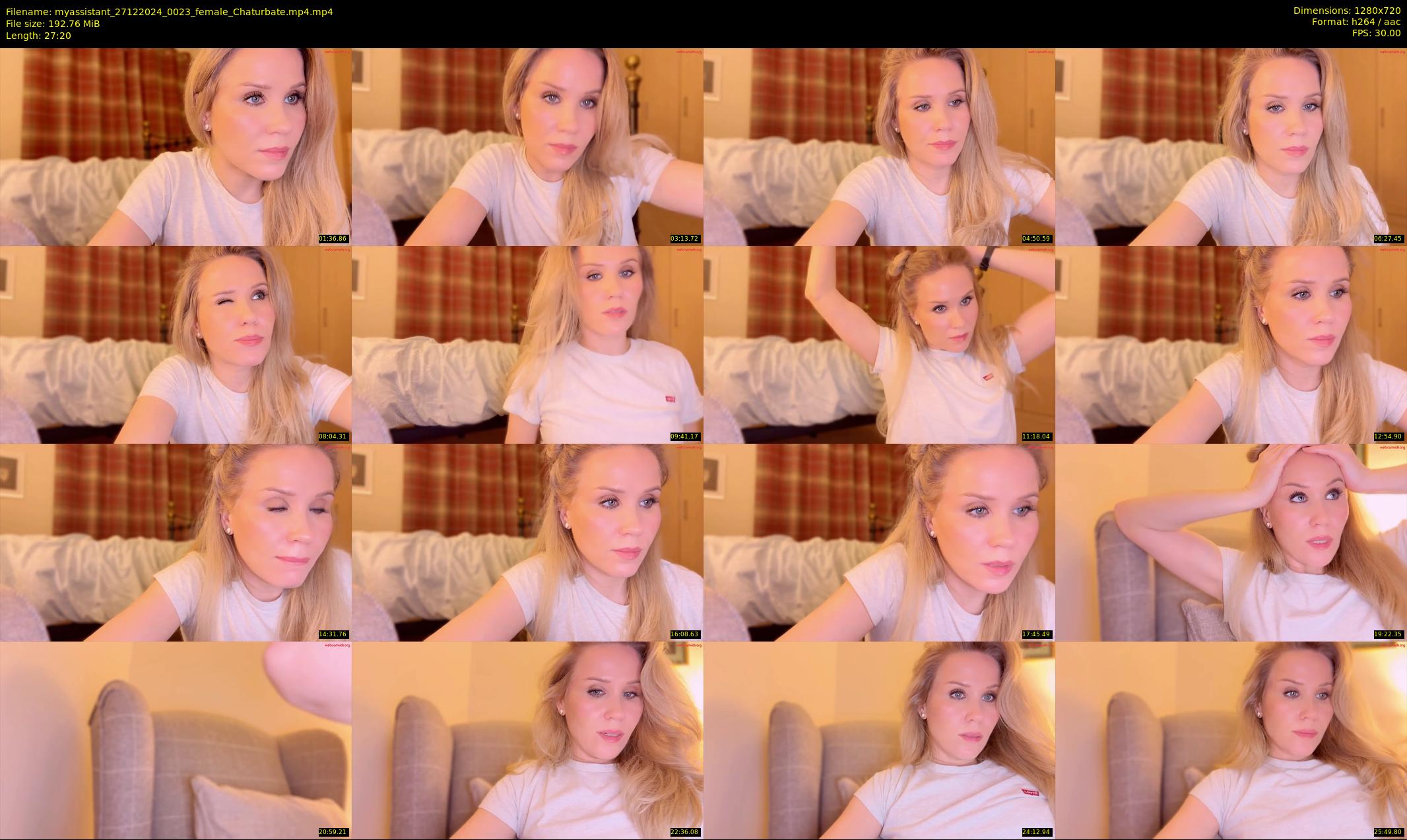 myassistant — 28 minute Chaturbate female cam show recording, 720p, Dec 27, 2024