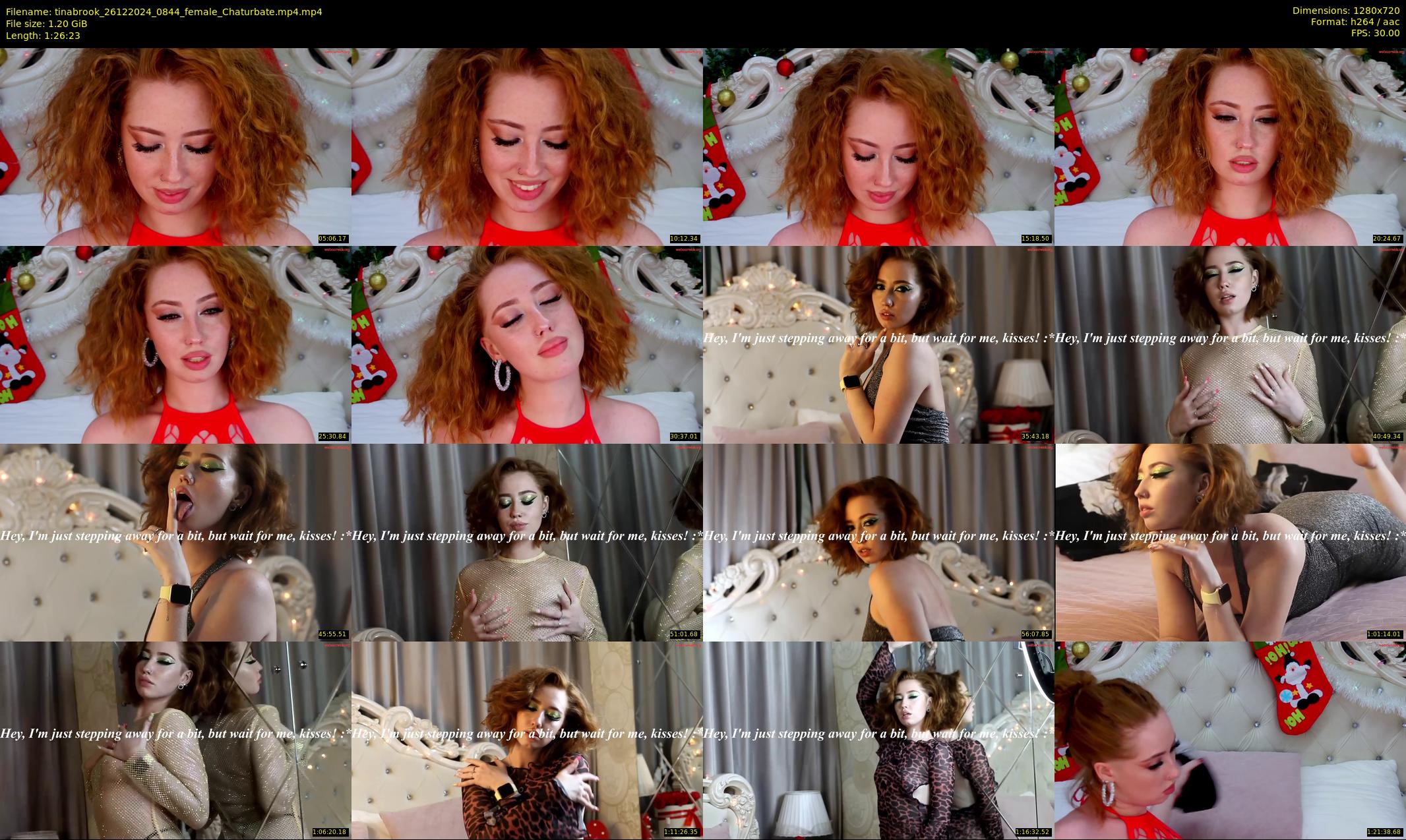 tinabrook — 87 minute Chaturbate female cam show recording, 720p, Dec 26, 2024