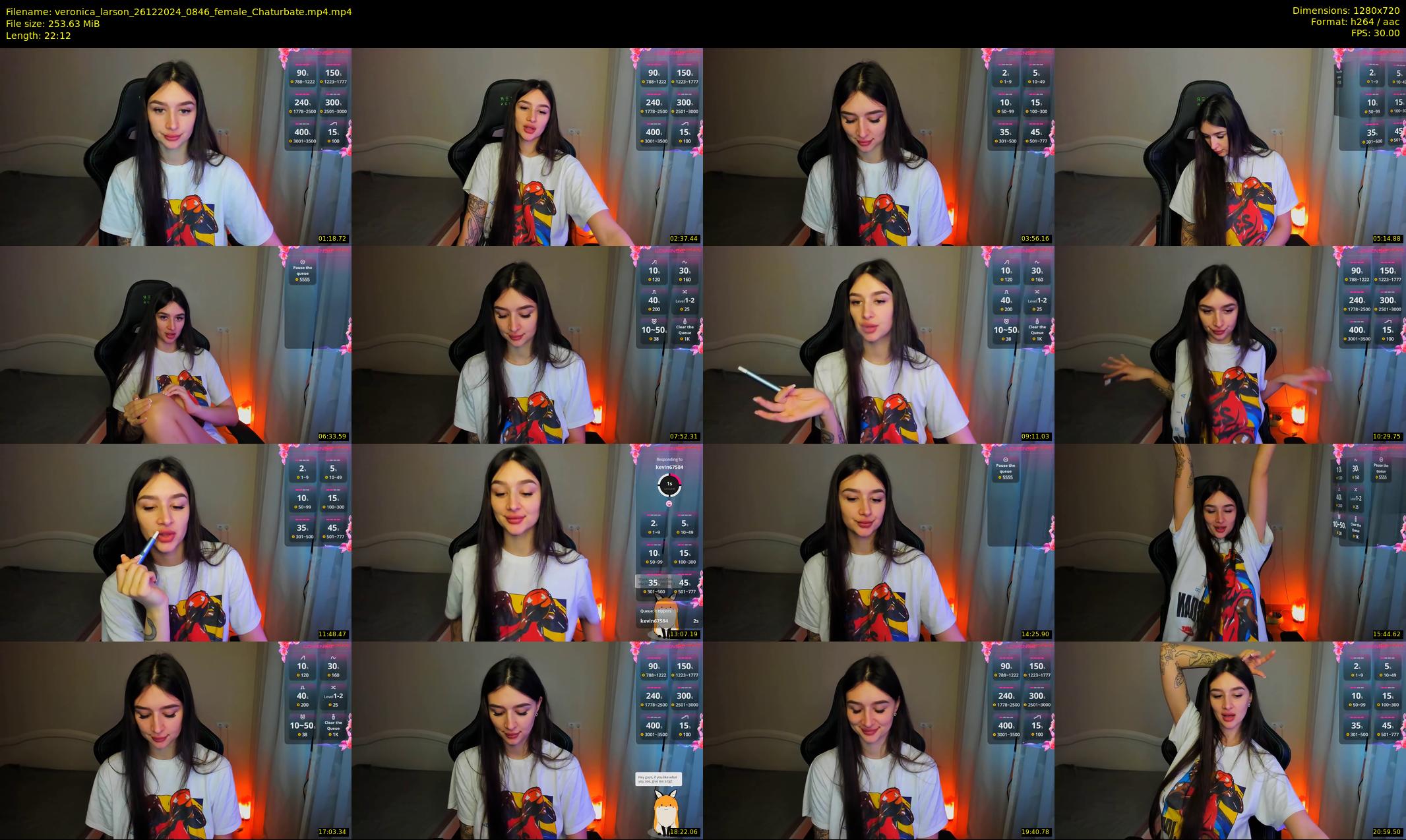 veronica_larson — 23 minute Chaturbate female cam show recording, 720p, Dec 26, 2024
