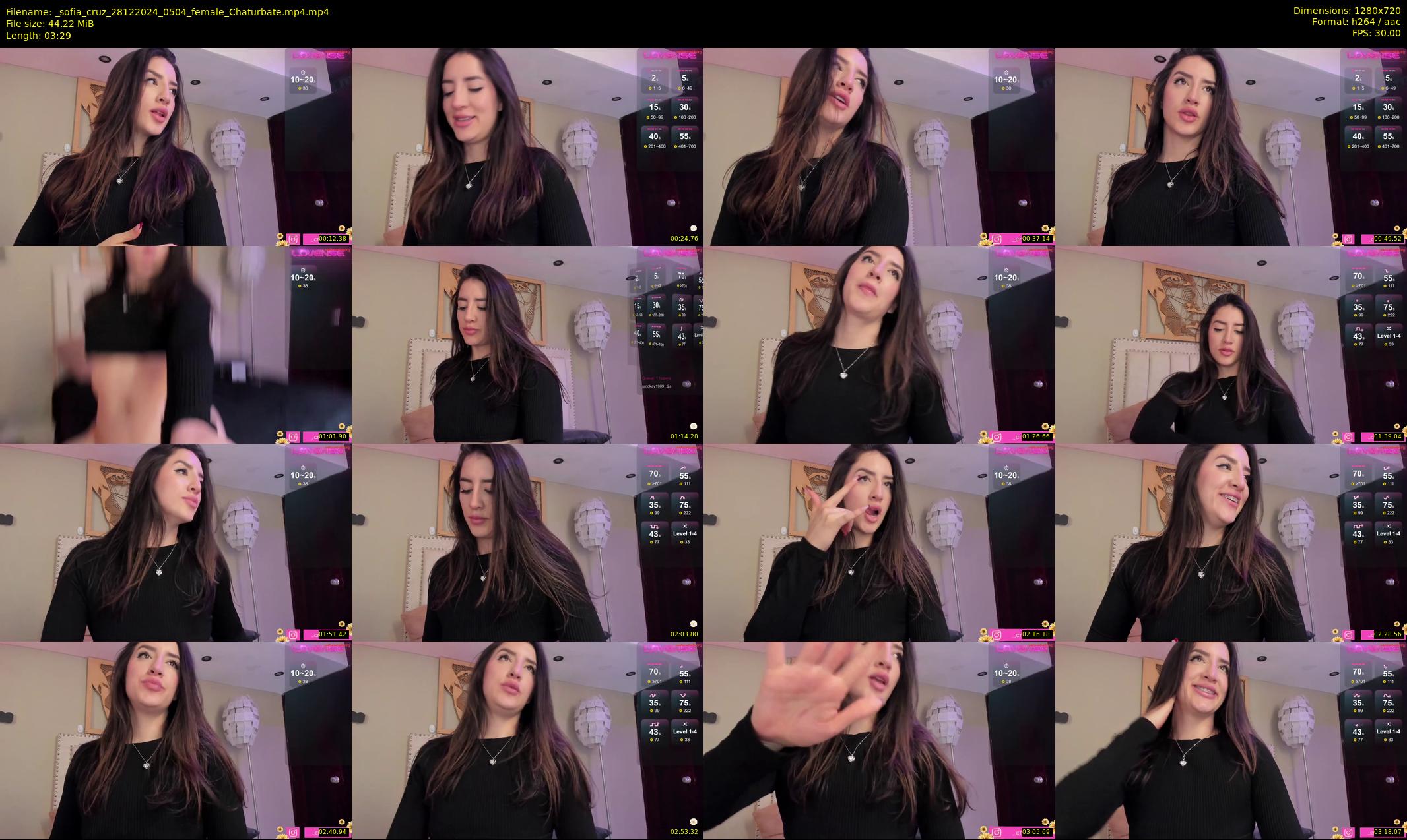 _sofia_cruz — 4 minute Chaturbate female cam show recording, 720p, Dec 28, 2024