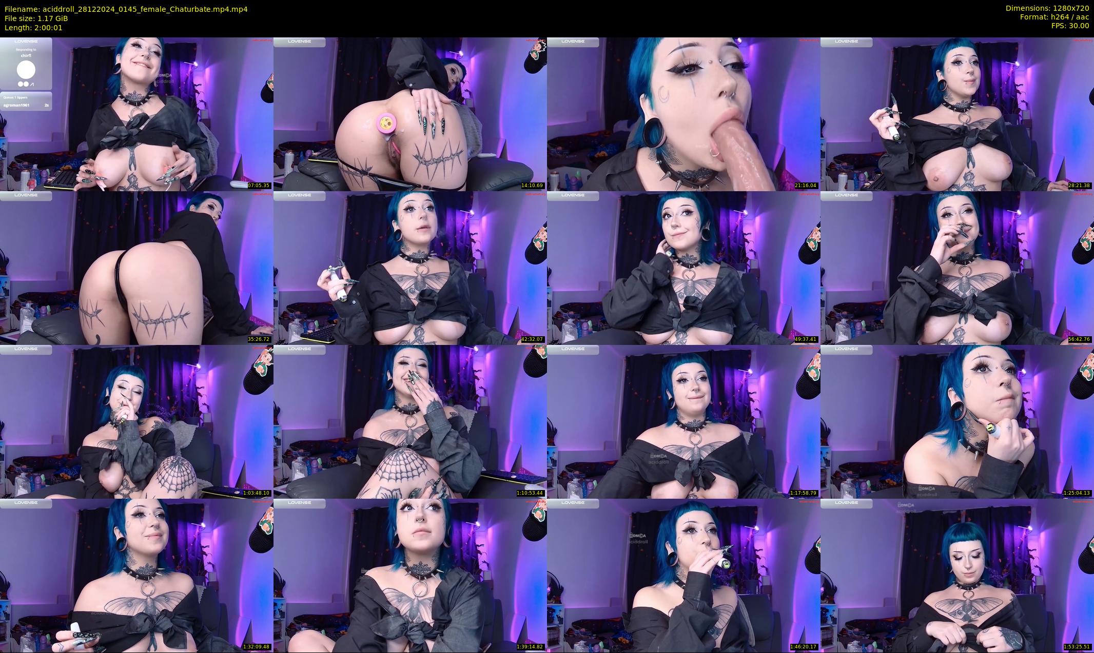 aciddroll — 121 minute Chaturbate female cam show recording, 720p, Dec 28, 2024