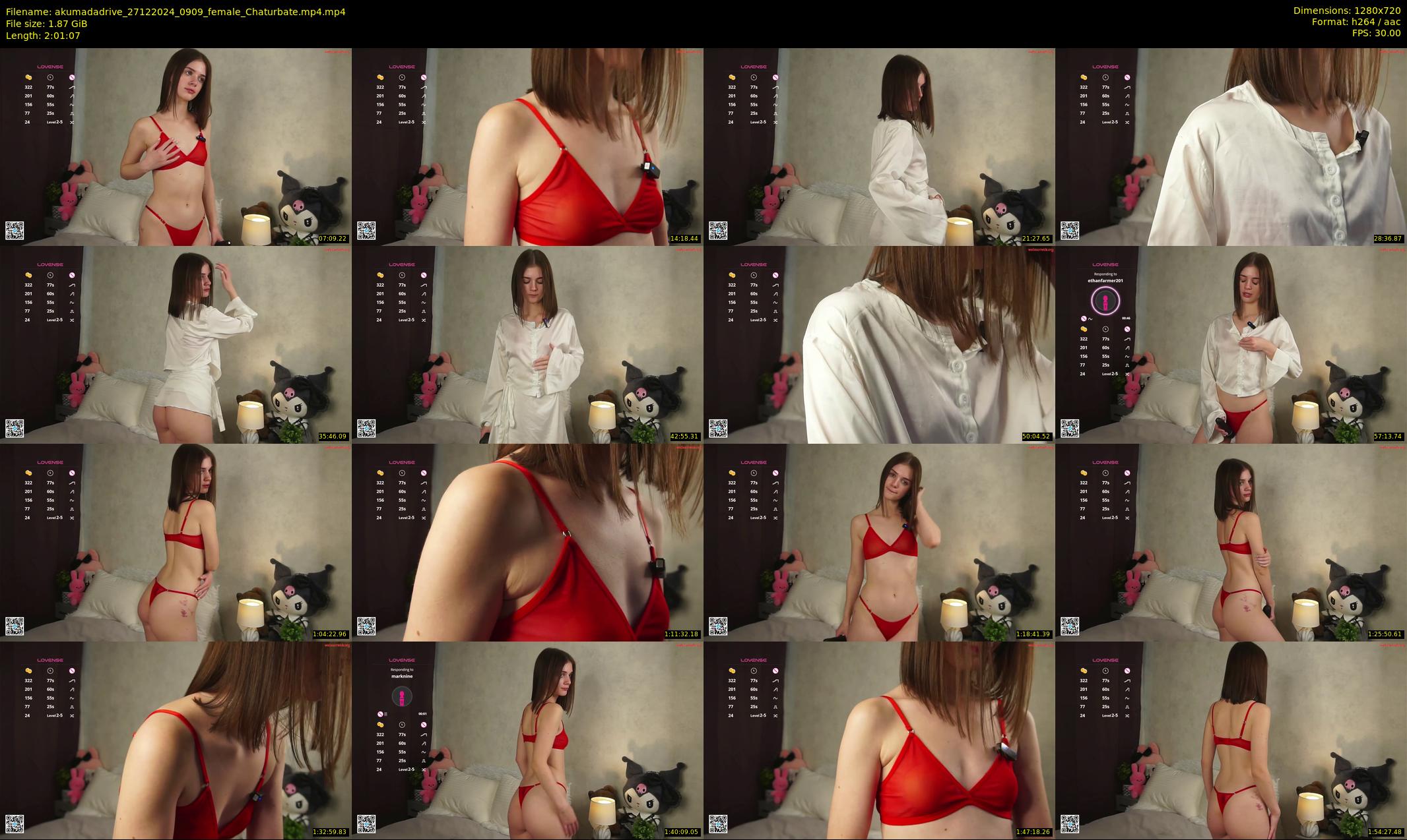 akumadadrive — 122 minute Chaturbate female cam show recording, 720p, Dec 27, 2024