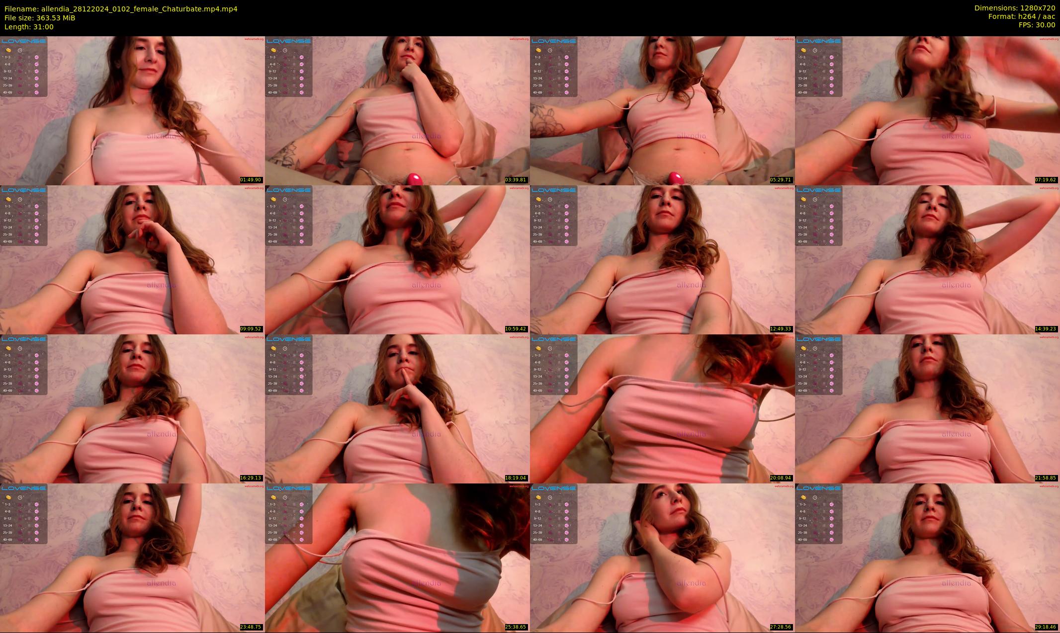allendia — 31 minute Chaturbate female cam show recording, 720p, Dec 28, 2024