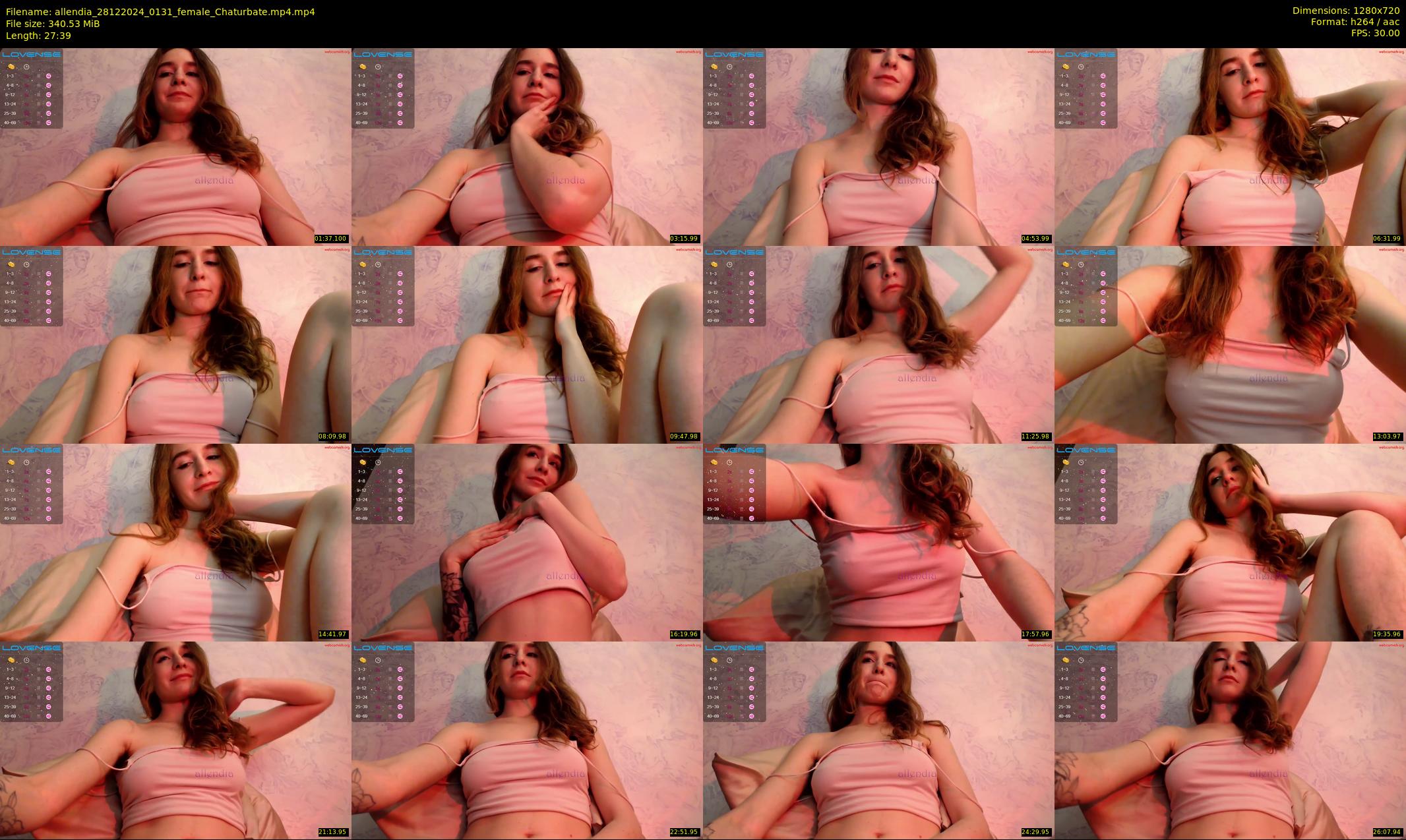 allendia — 28 minute Chaturbate female cam show recording, 720p, Dec 28, 2024