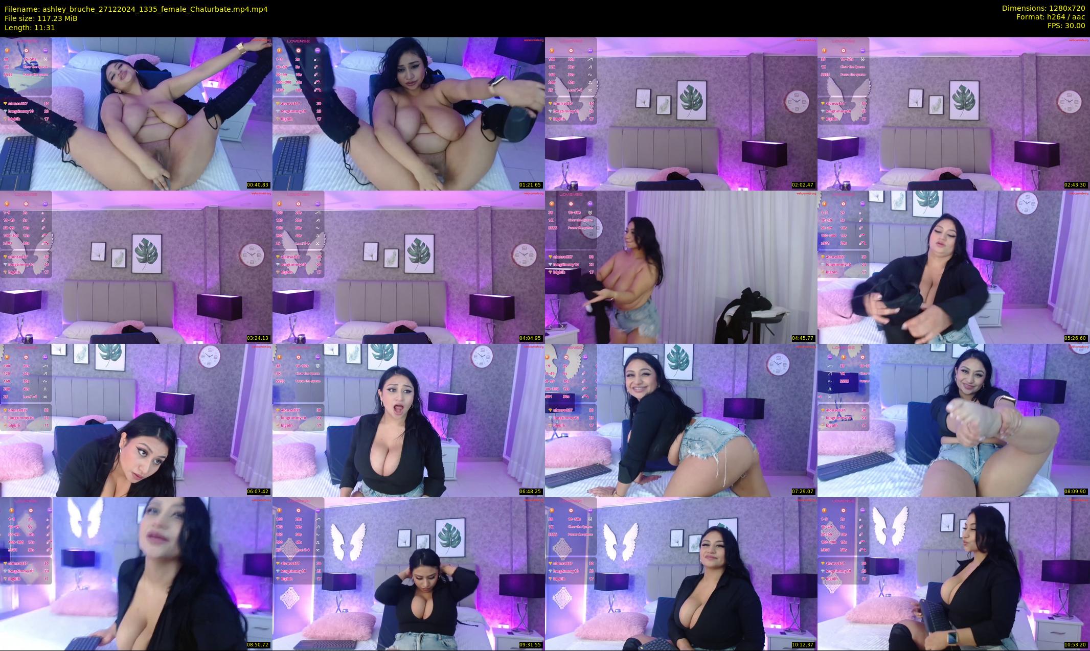 ashley_bruche — 12 minute Chaturbate female cam show recording, 720p, Dec 27, 2024