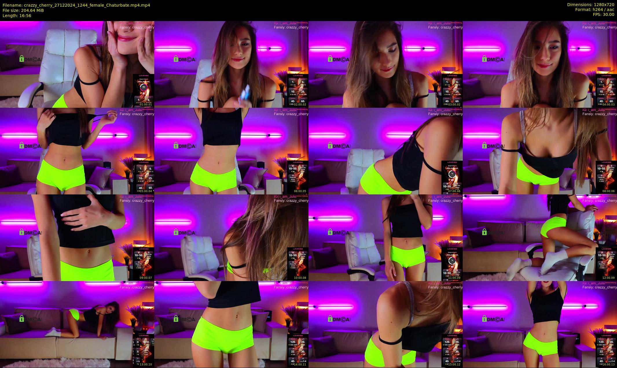 crazzy_cherry — 17 minute Chaturbate female cam show recording, 720p, Dec 27, 2024