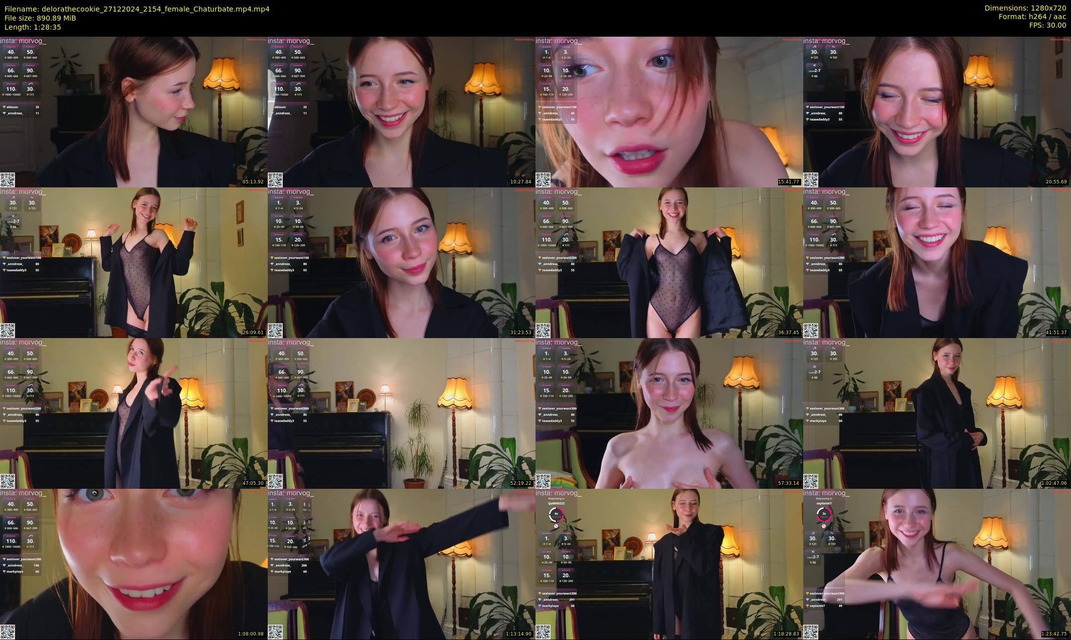 delorathecookie — 89 minute Chaturbate female cam show recording, 720p, Dec 27, 2024