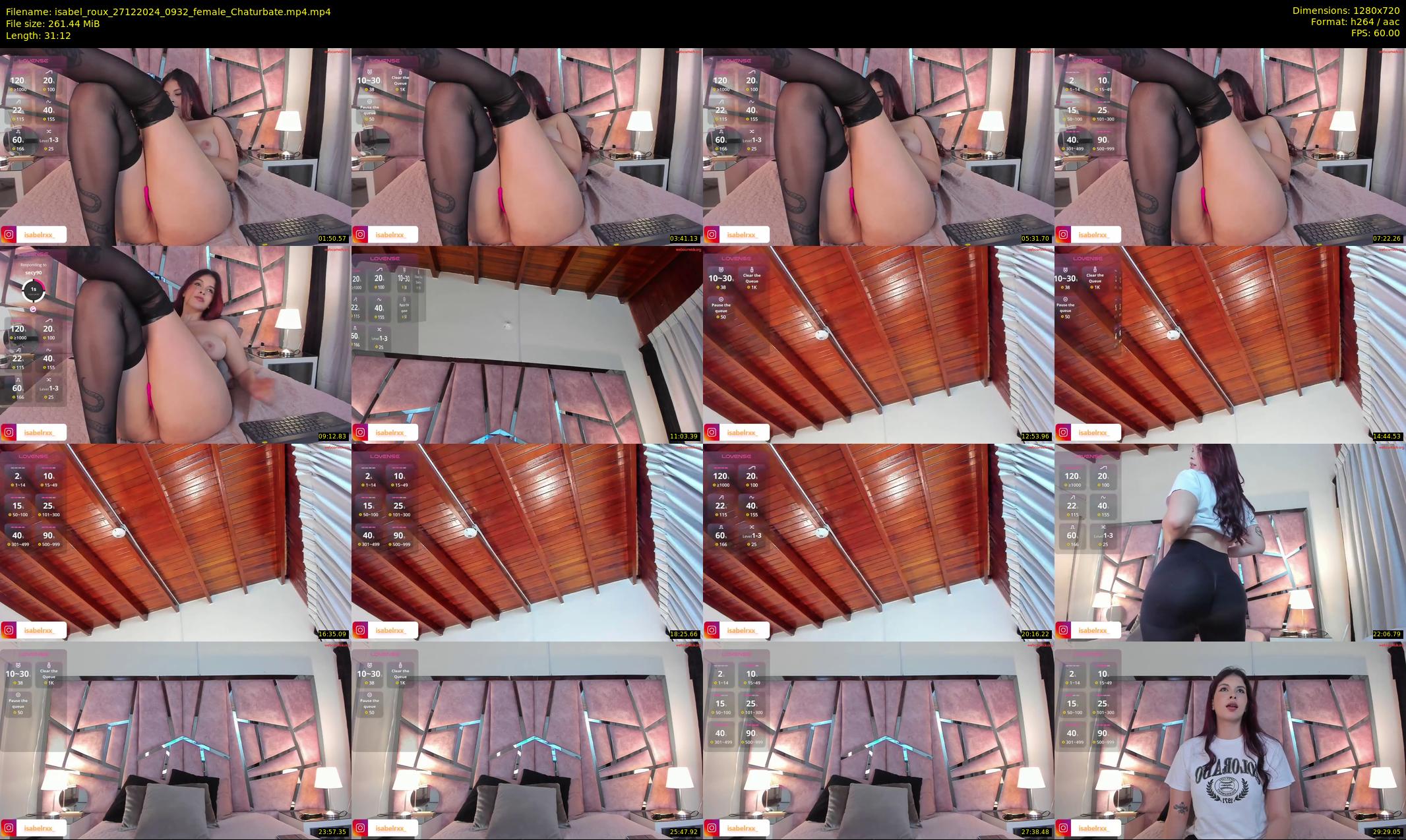 isabel_roux — 32 minute Chaturbate female cam show recording, 720p, Dec 27, 2024