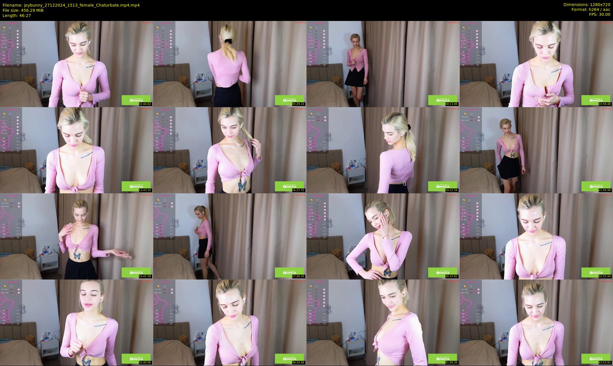joybunny — 47 minute Chaturbate female cam show recording, 720p, Dec 27, 2024