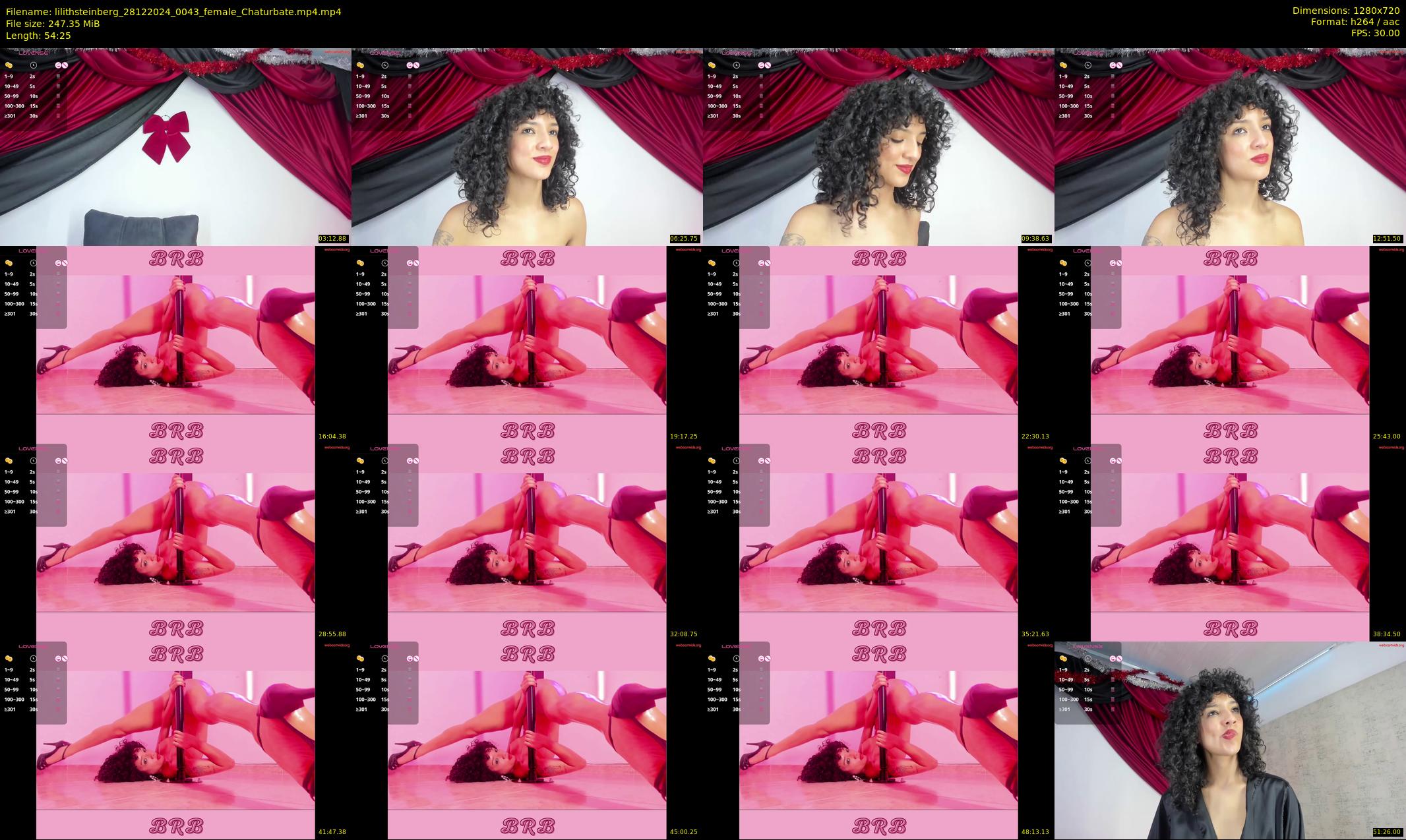 lilithsteinberg — 55 minute Chaturbate female cam show recording, 720p, Dec 28, 2024
