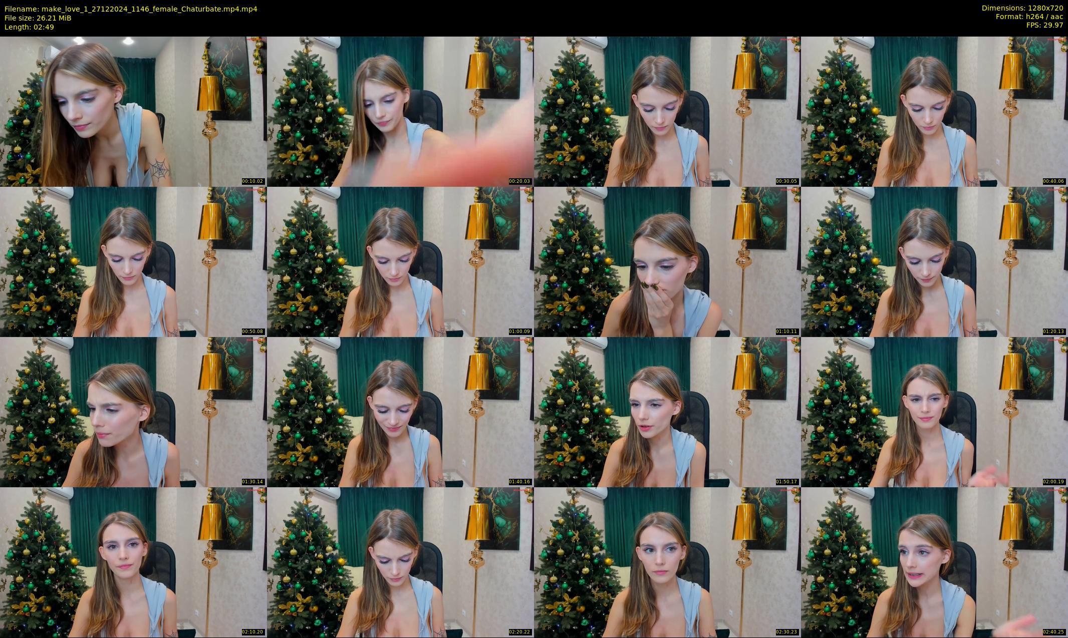 make_love_1 — 3 minute Chaturbate female cam show recording, 720p, Dec 27, 2024