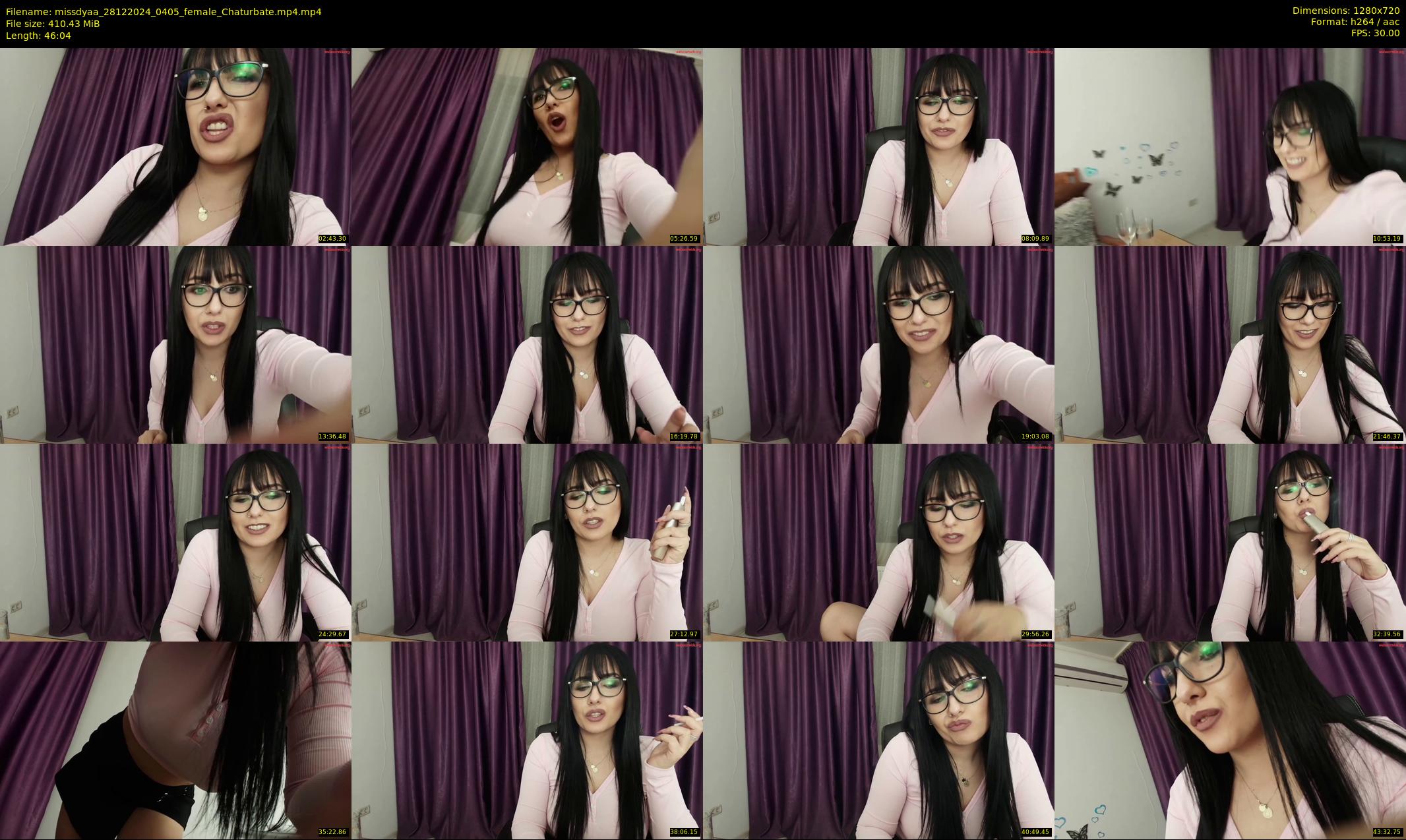 missdyaa — 47 minute Chaturbate female cam show recording, 720p, Dec 28, 2024
