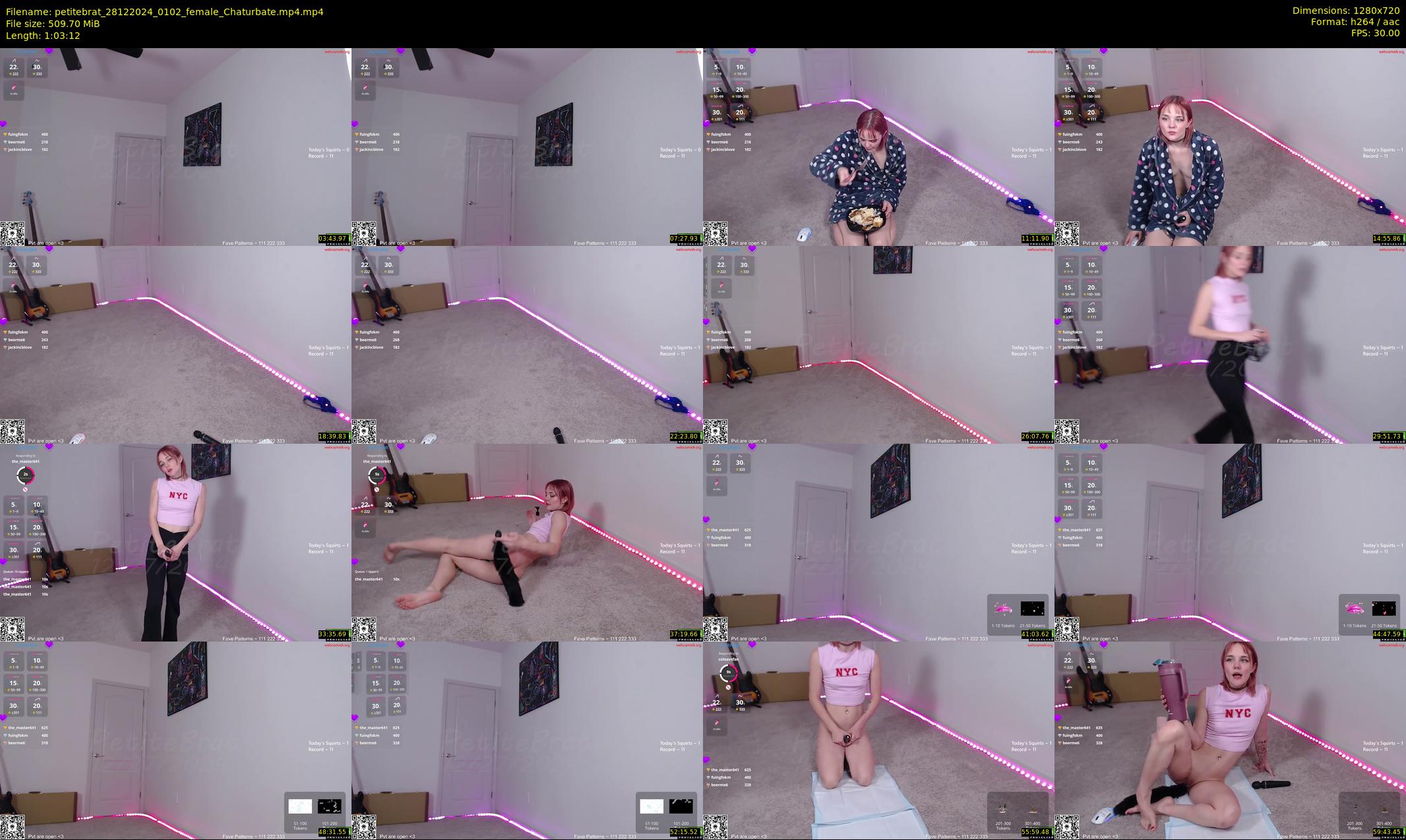 petitebrat — 64 minute Chaturbate female cam show recording, 720p, Dec 28, 2024