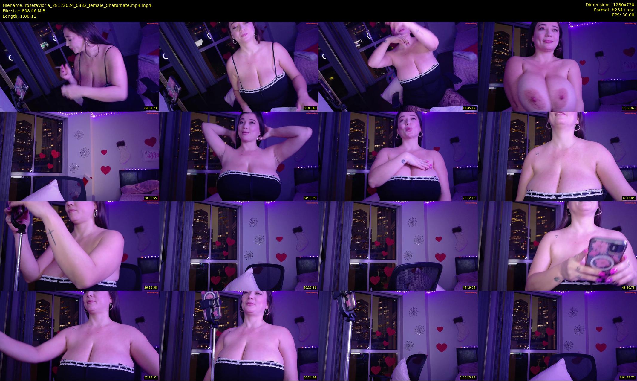 rosetaylorla — 69 minute Chaturbate female cam show recording, 720p, Dec 28, 2024