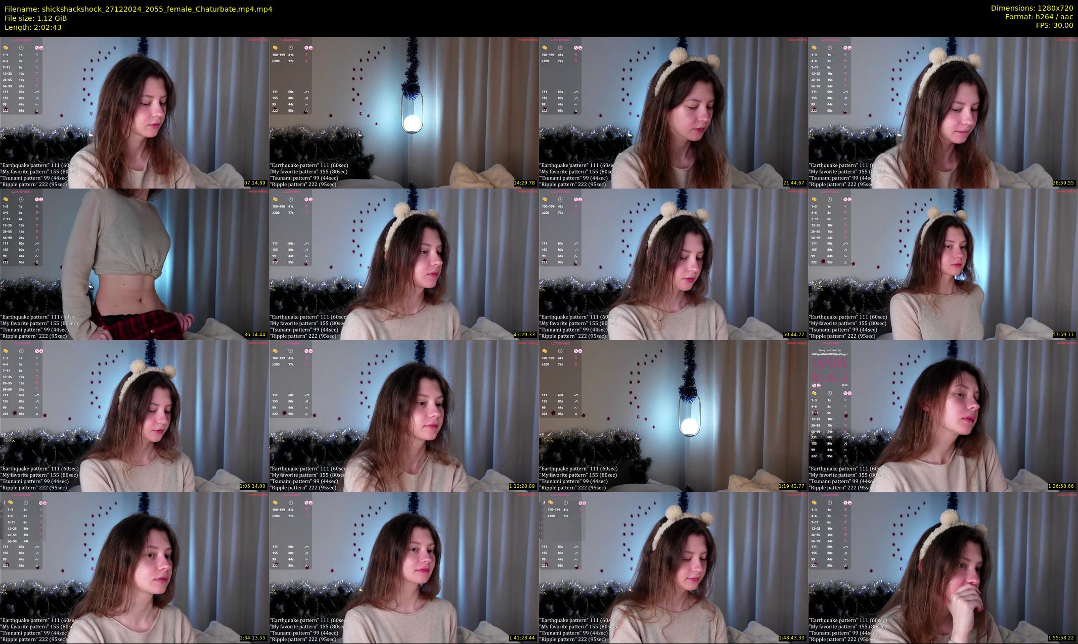shickshackshock — 123 minute Chaturbate female cam show recording, 720p, Dec 27, 2024