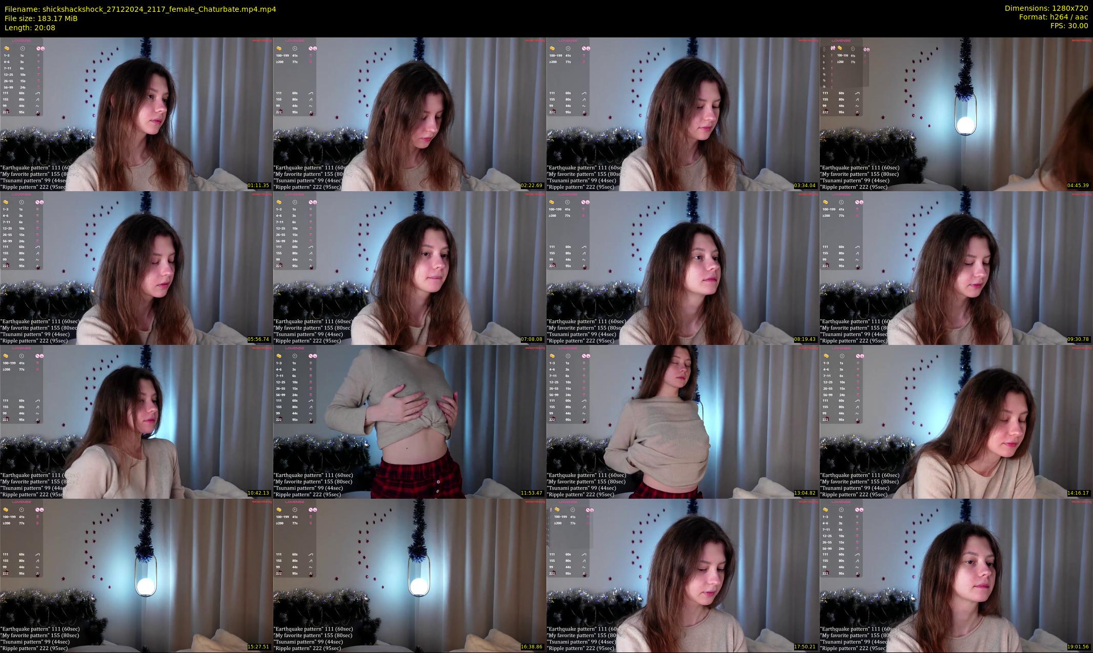 shickshackshock — 21 minute Chaturbate female cam show recording, 720p, Dec 27, 2024