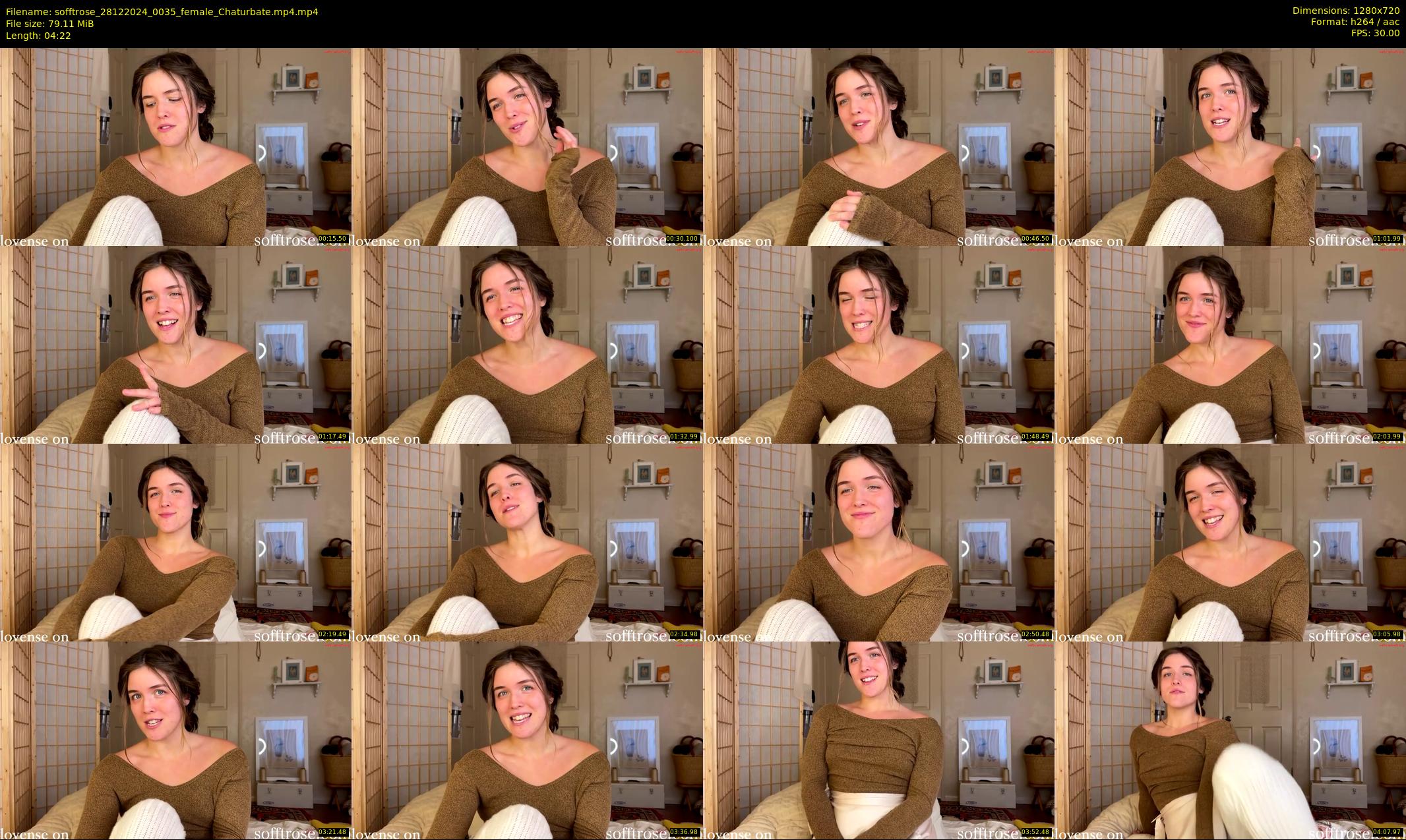 sofftrose — 5 minute Chaturbate female cam show recording, 720p, Dec 28, 2024