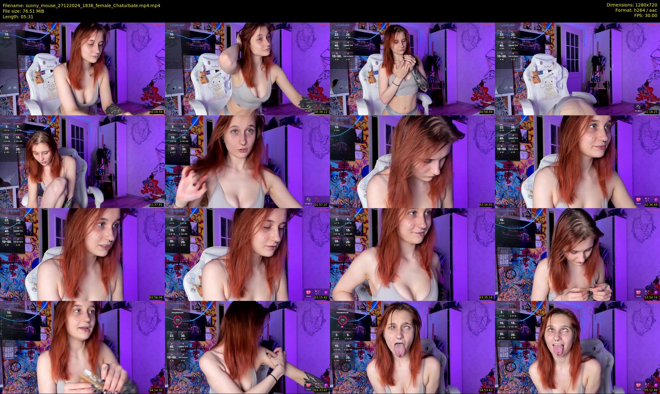 sunny_mouse — 6 minute Chaturbate female cam show recording, 720p, Dec 27, 2024