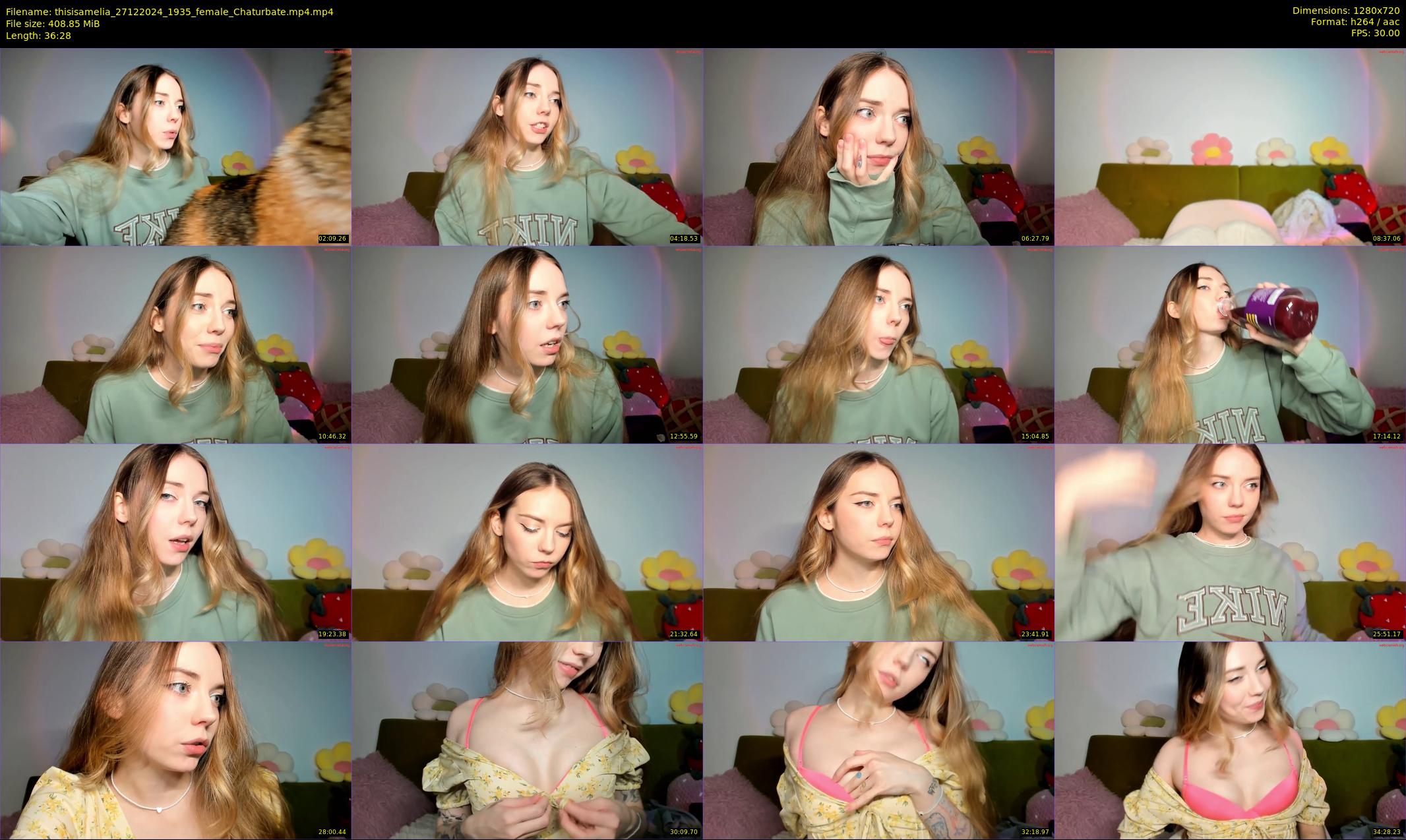 thisisamelia — 37 minute Chaturbate female cam show recording, 720p, Dec 27, 2024