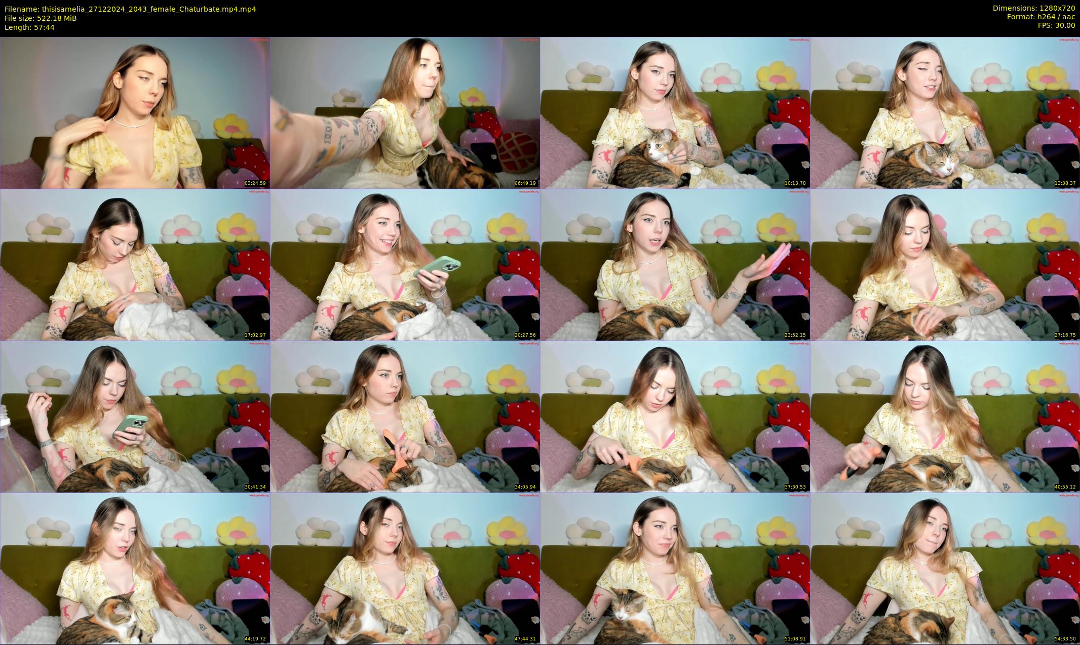 thisisamelia — 58 minute Chaturbate female cam show recording, 720p, Dec 27, 2024