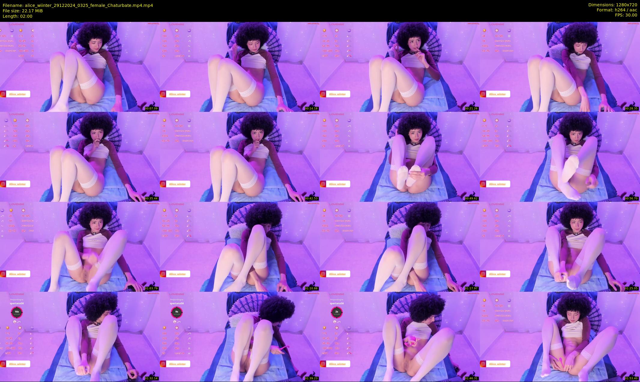 alice_wiinter — 2 minute Chaturbate female cam show recording, 720p, Dec 29, 2024