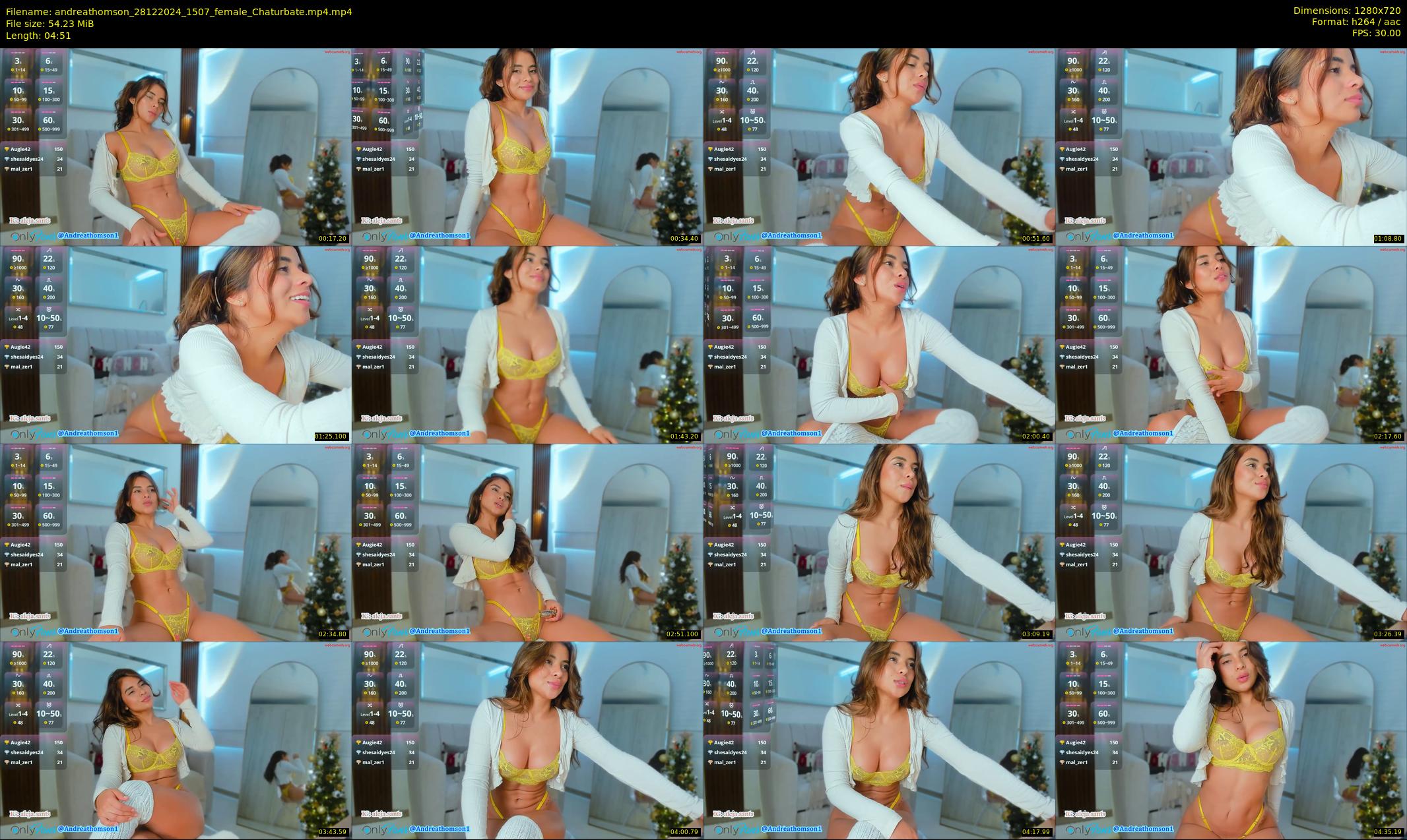 andreathomson — 5 minute Chaturbate female cam show recording, 720p, Dec 28, 2024