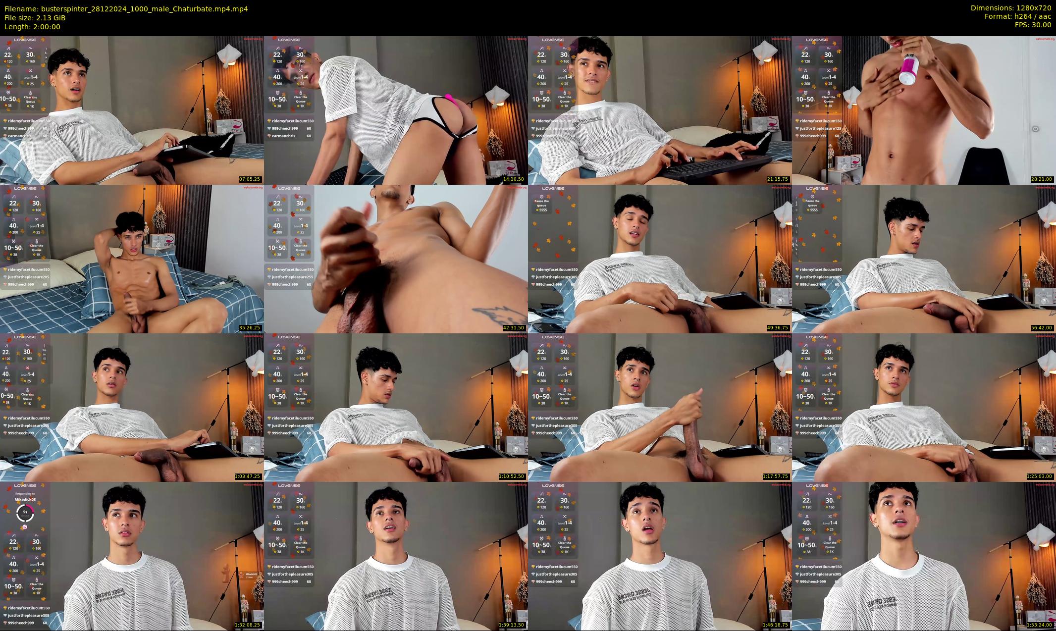 busterspinter — 120 minute Chaturbate male cam show recording, 720p, Dec 28, 2024