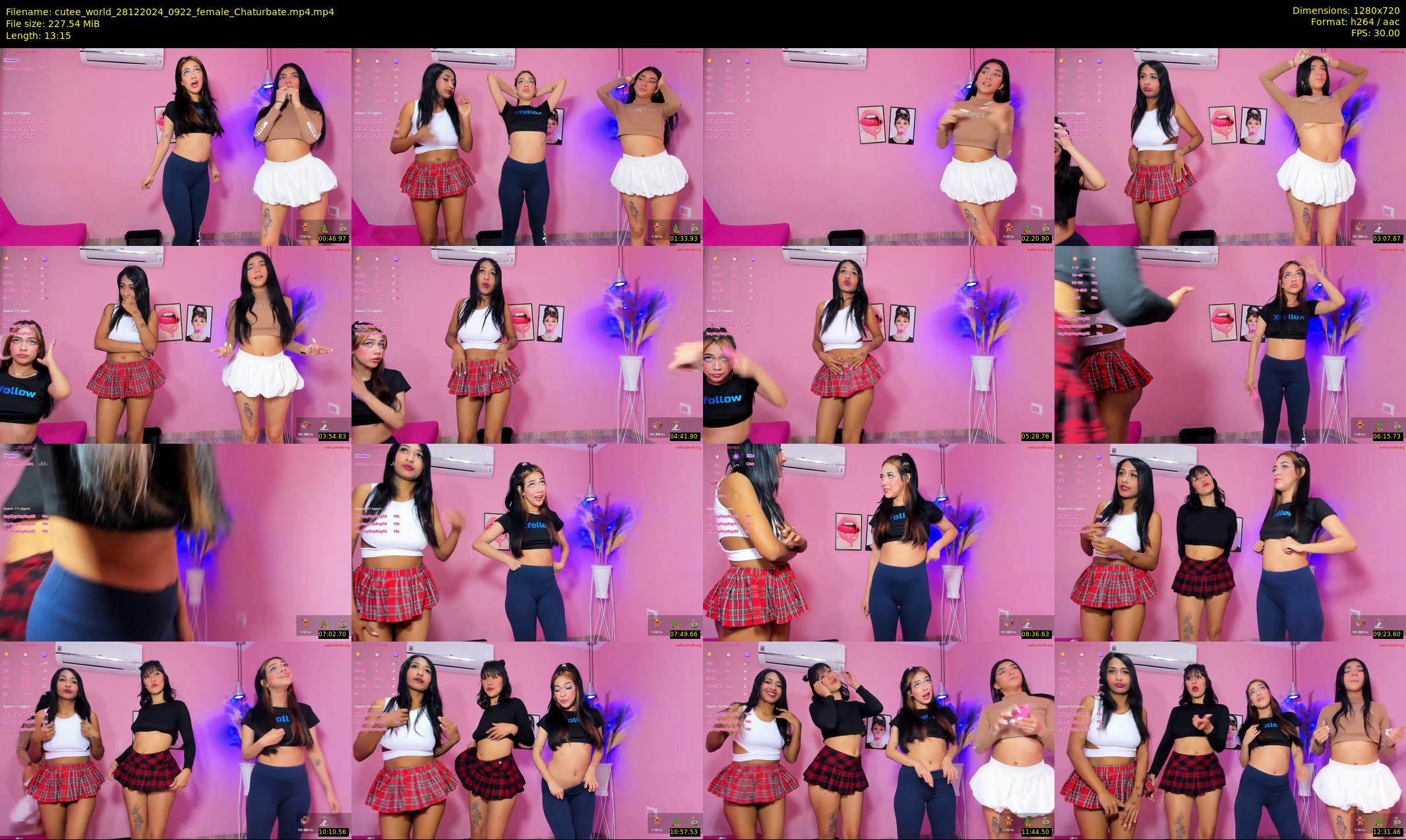 cutee_world — 14 minute Chaturbate female cam show recording, 720p, Dec 28, 2024