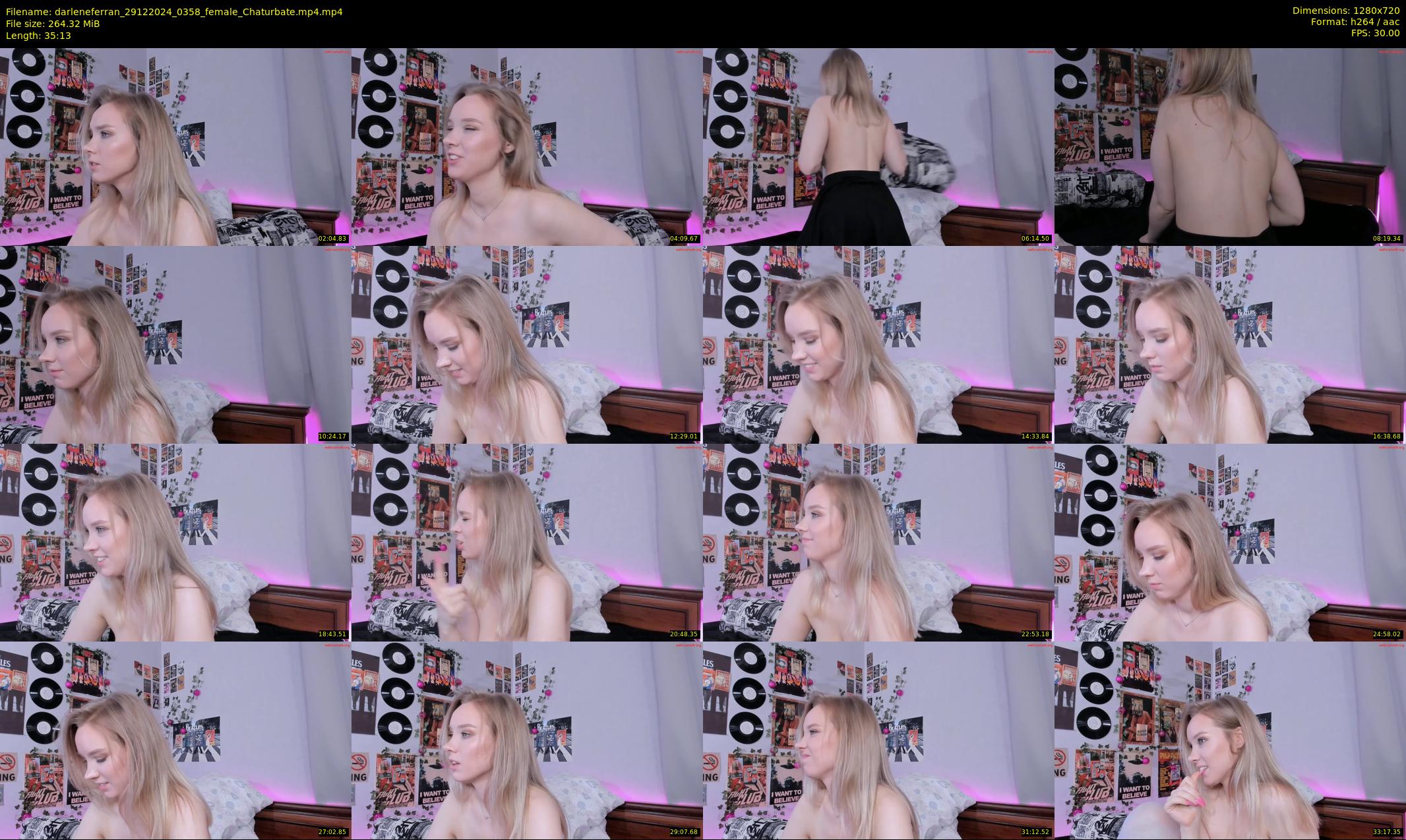 darleneferran — 36 minute Chaturbate female cam show recording, 720p, Dec 29, 2024