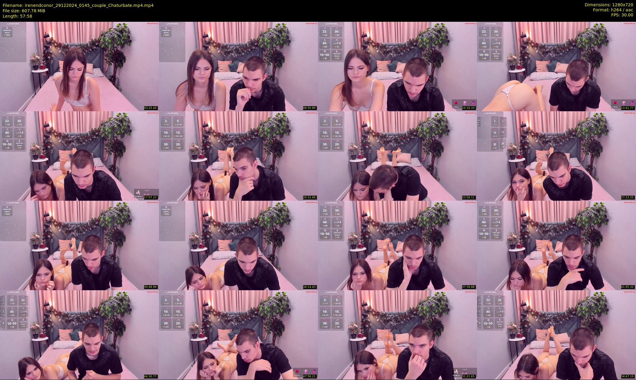 irenendconor — 58 minute Chaturbate couple cam show recording, 720p, Dec 29, 2024
