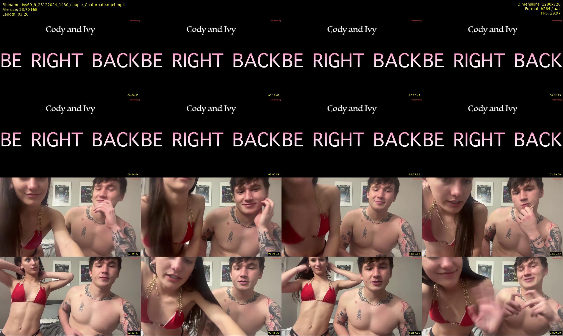 ivy69_9 — 4 minute Chaturbate couple cam show recording, 720p, Dec 28, 2024