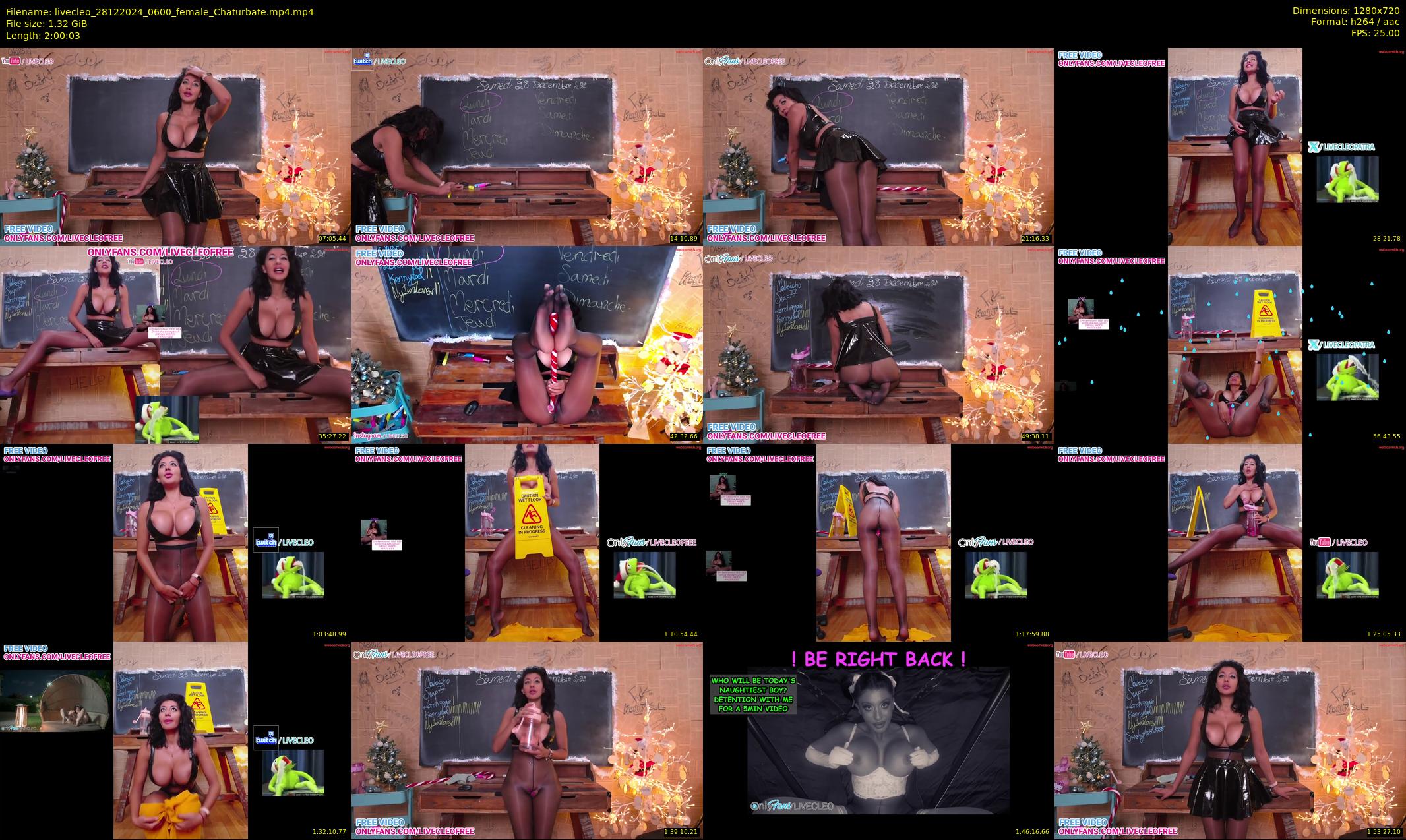livecleo — 121 minute Chaturbate female cam show recording, 720p, Dec 28, 2024