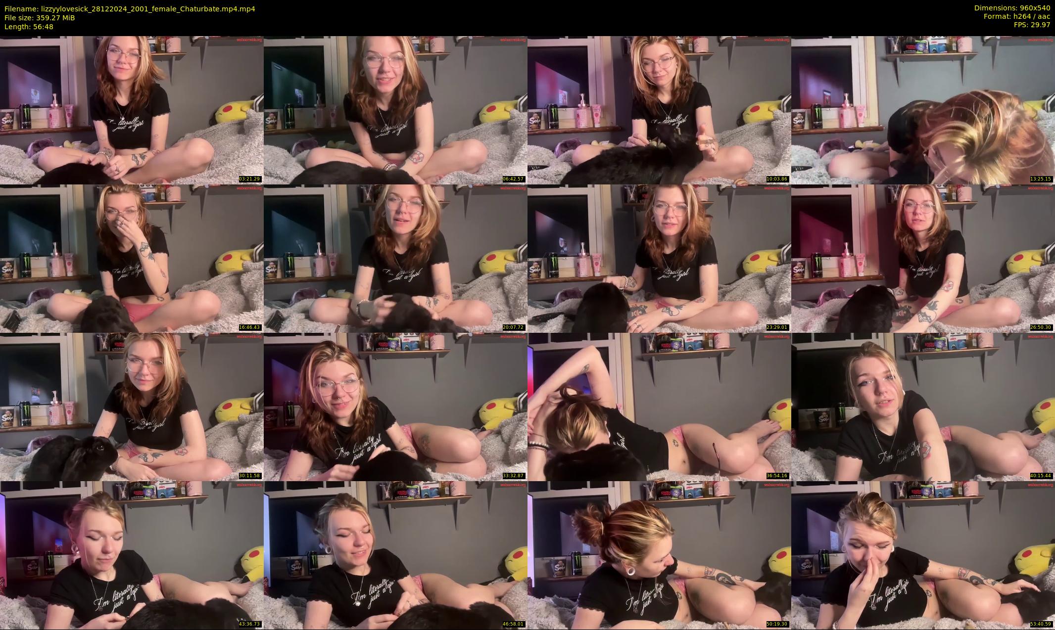 lizzyylovesick — 57 minute Chaturbate female cam show recording, 480p, Dec 28, 2024