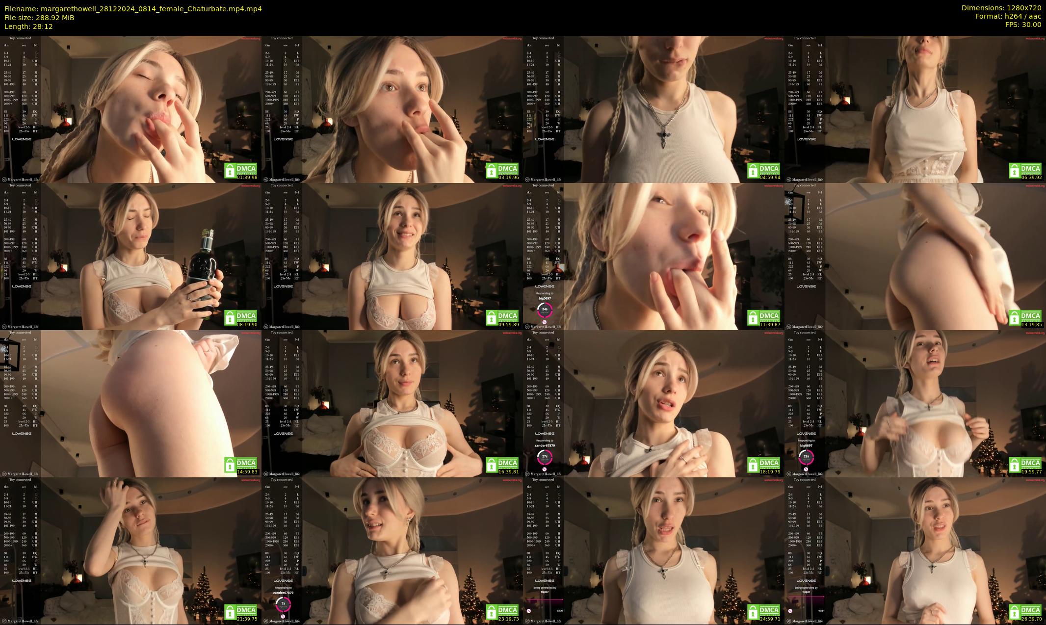 margarethowell — 29 minute Chaturbate female cam show recording, 720p, Dec 28, 2024