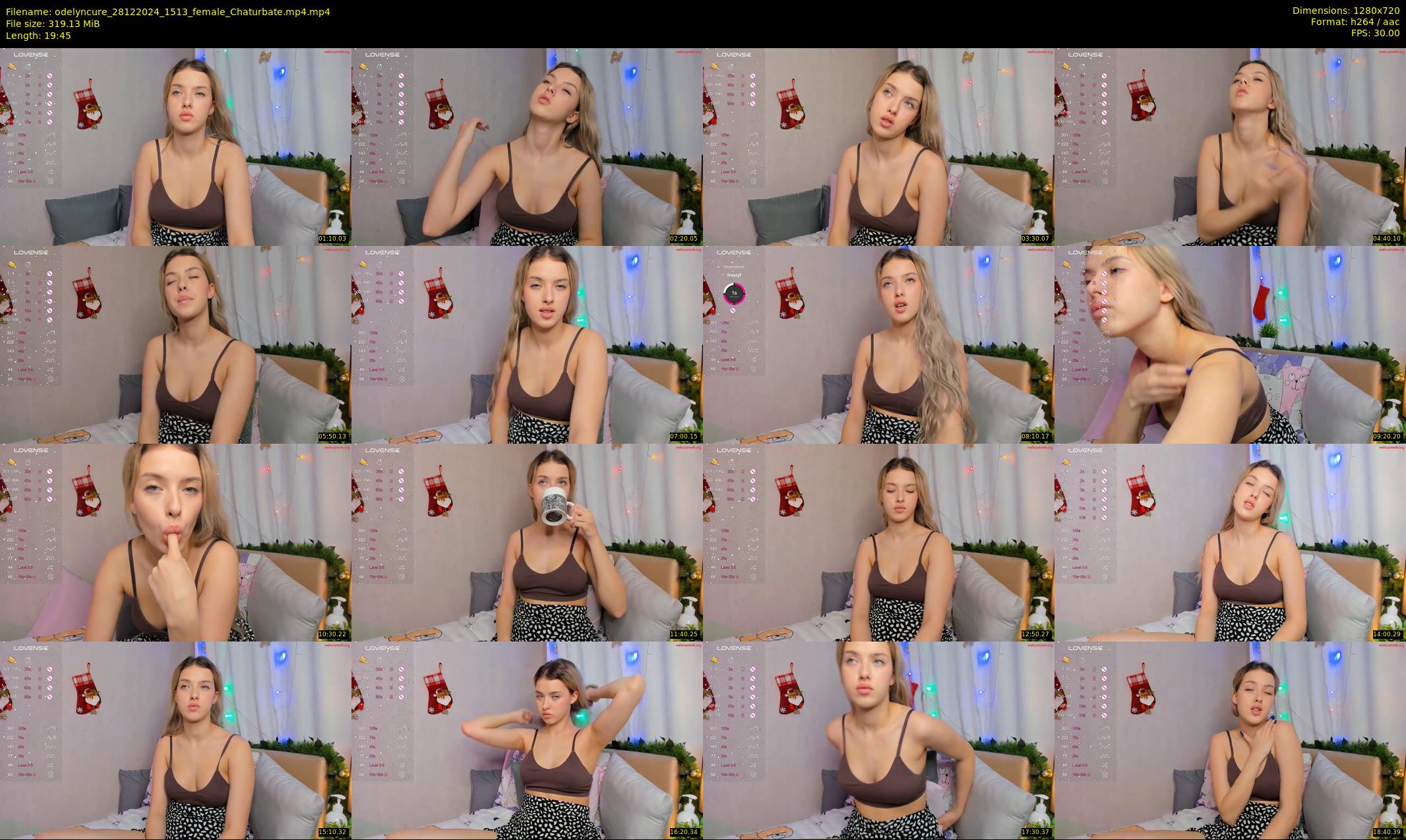 odelyncure — 20 minute Chaturbate female cam show recording, 720p, Dec 28, 2024