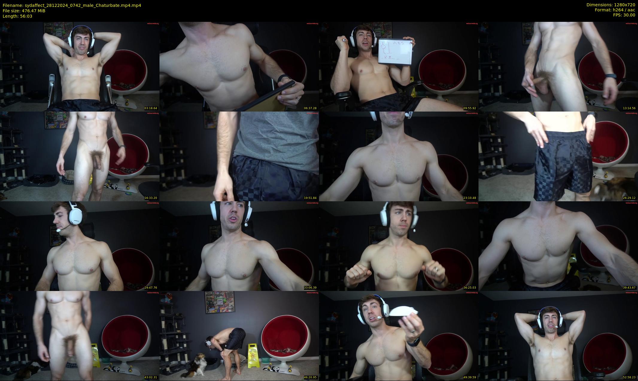 sydaffect — 57 minute Chaturbate male cam show recording, 720p, Dec 28, 2024