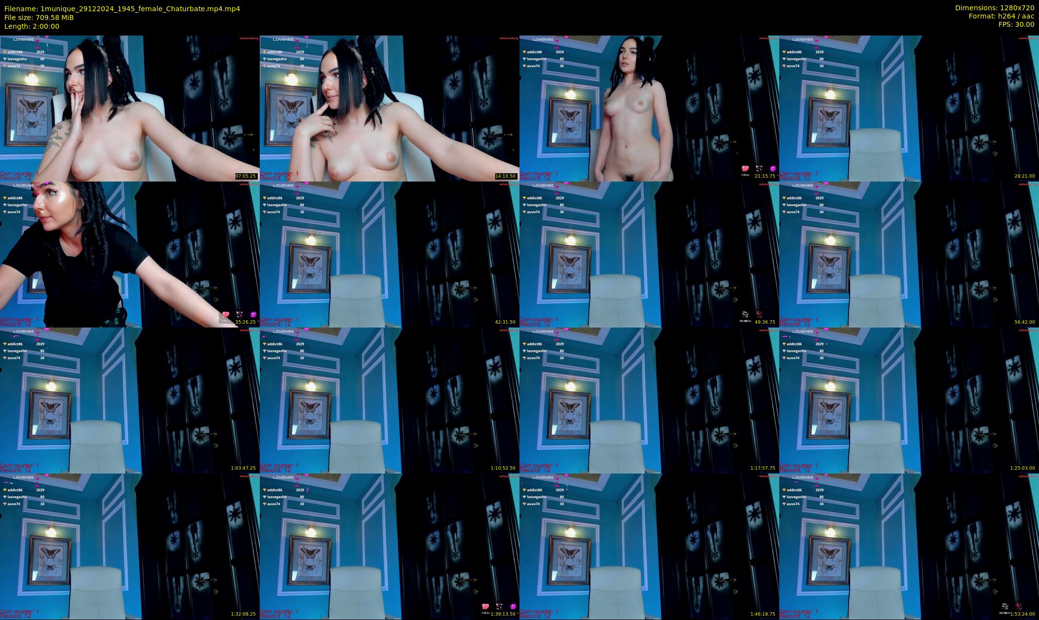 1munique — 120 minute Chaturbate female cam show recording, 720p, Dec 29, 2024