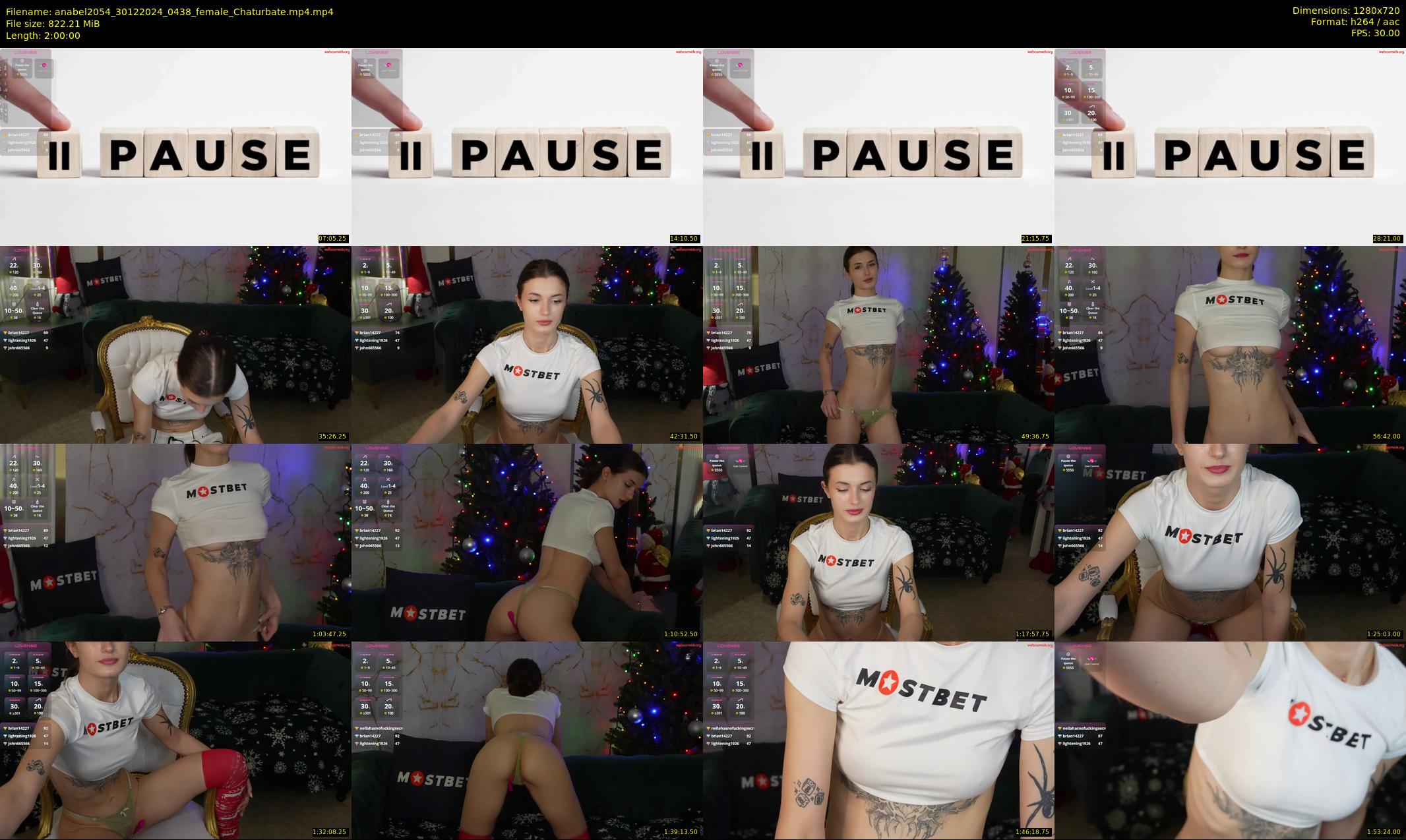 anabel2054 — 120 minute Chaturbate female cam show recording, 720p, Dec 30, 2024