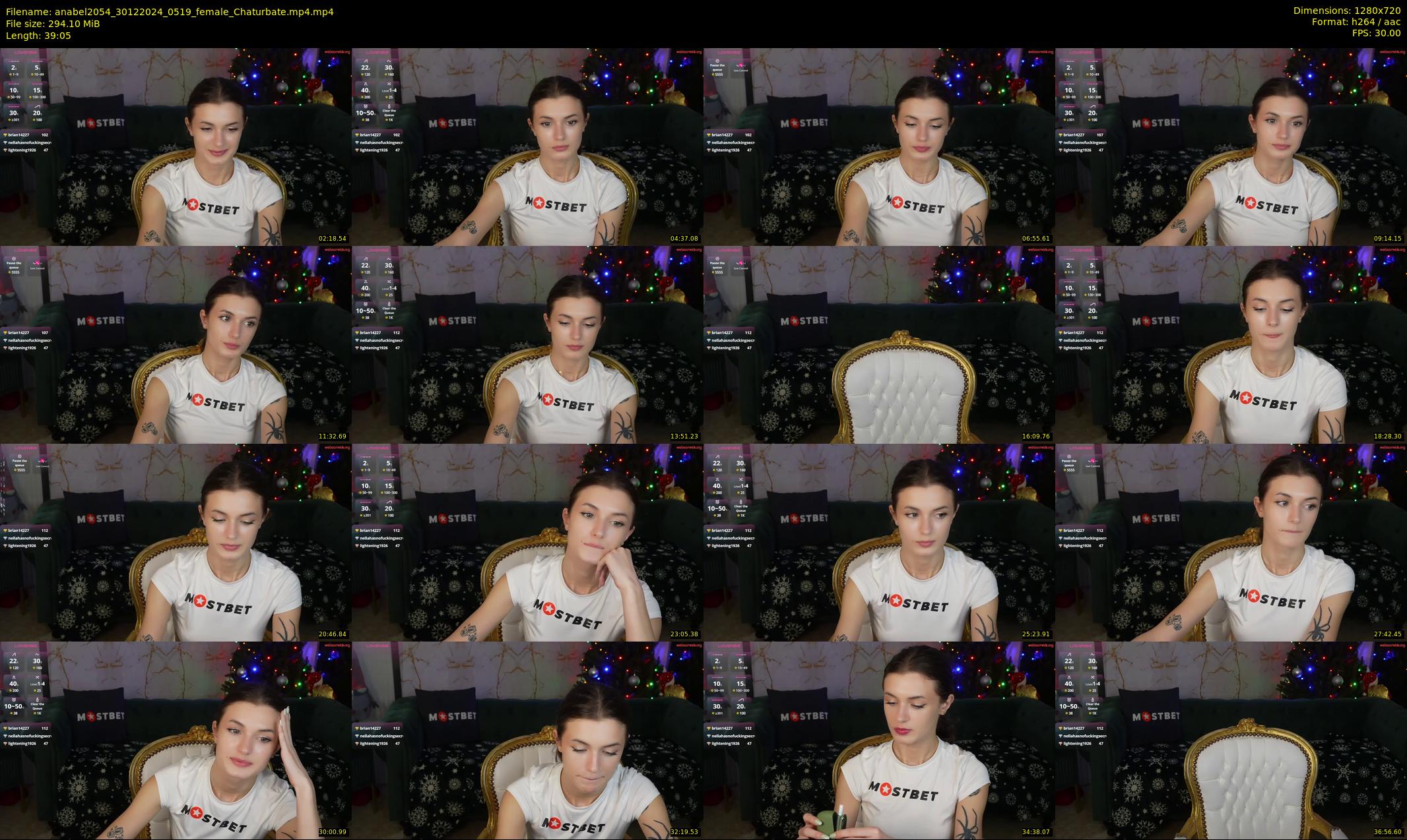 anabel2054 — 40 minute Chaturbate female cam show recording, 720p, Dec 30, 2024