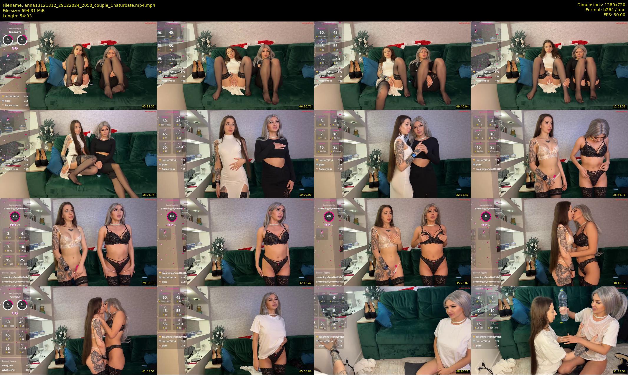 anna13121312 — 55 minute Chaturbate couple cam show recording, 720p, Dec 29, 2024
