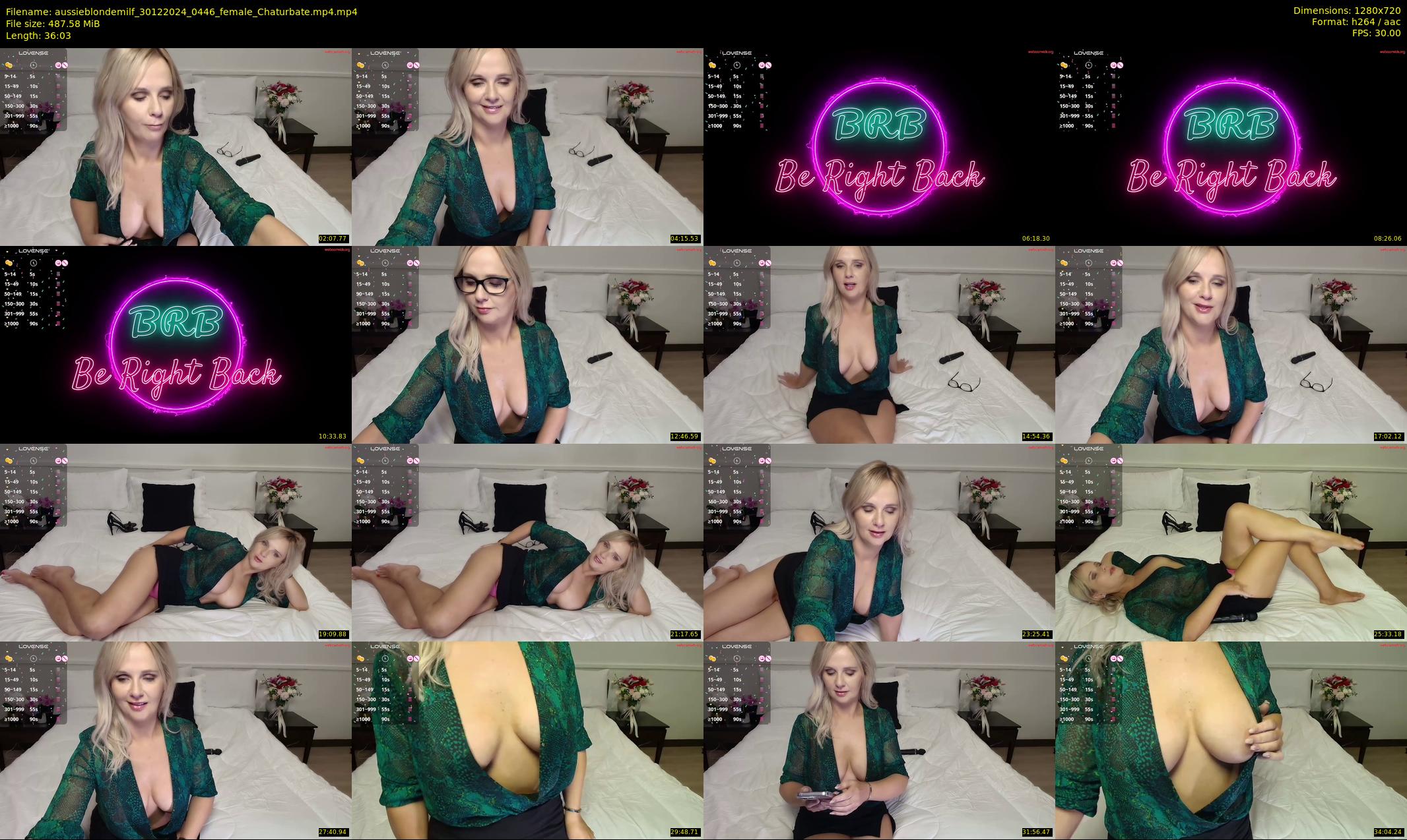 aussieblondemilf — 37 minute Chaturbate female cam show recording, 720p, Dec 30, 2024