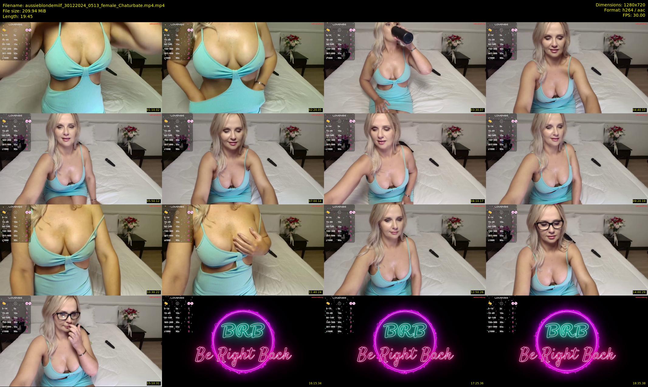 aussieblondemilf — 20 minute Chaturbate female cam show recording, 720p, Dec 30, 2024
