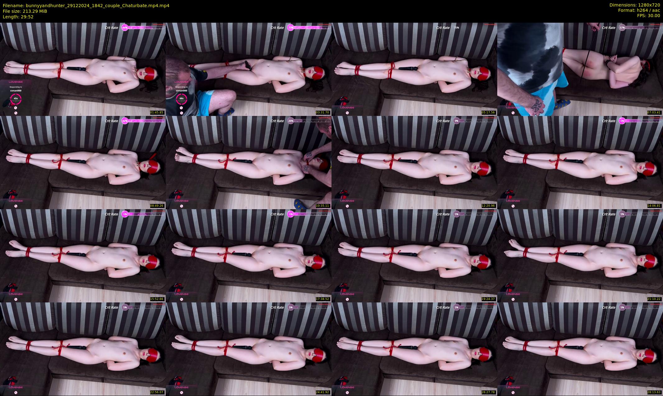 bunnyyandhunter — 30 minute Chaturbate couple cam show recording, 720p, Dec 29, 2024